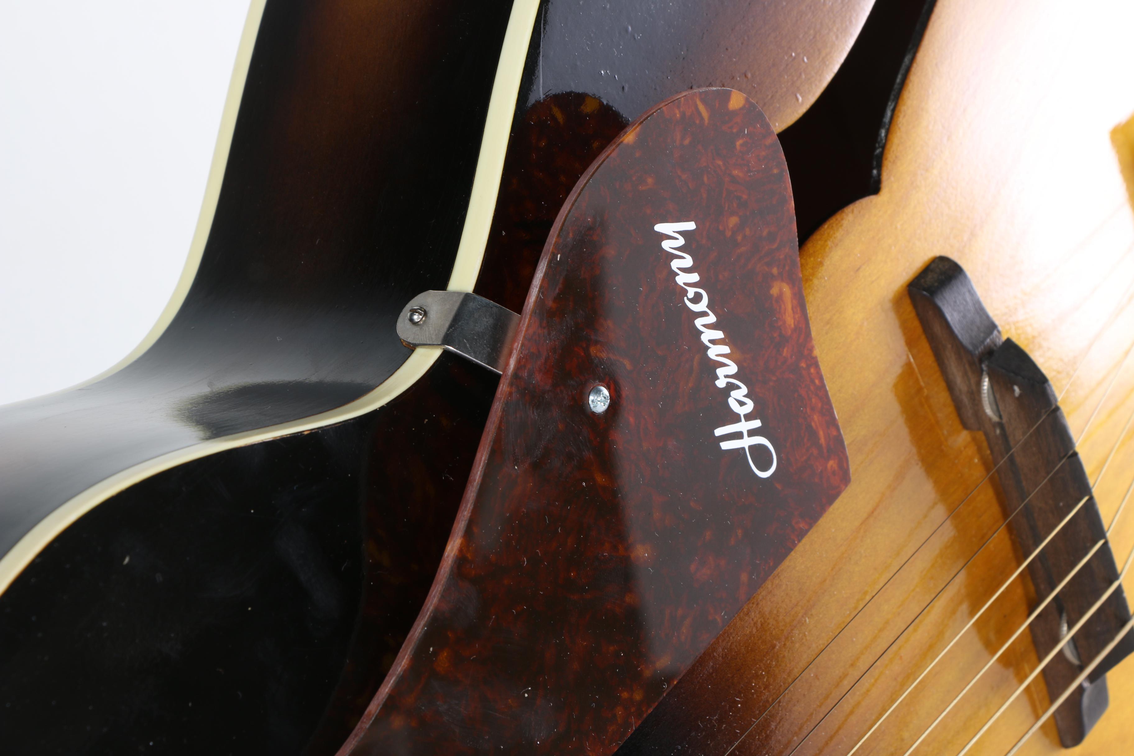 1961 Harmony Archtop Acoustic Guitar and Case