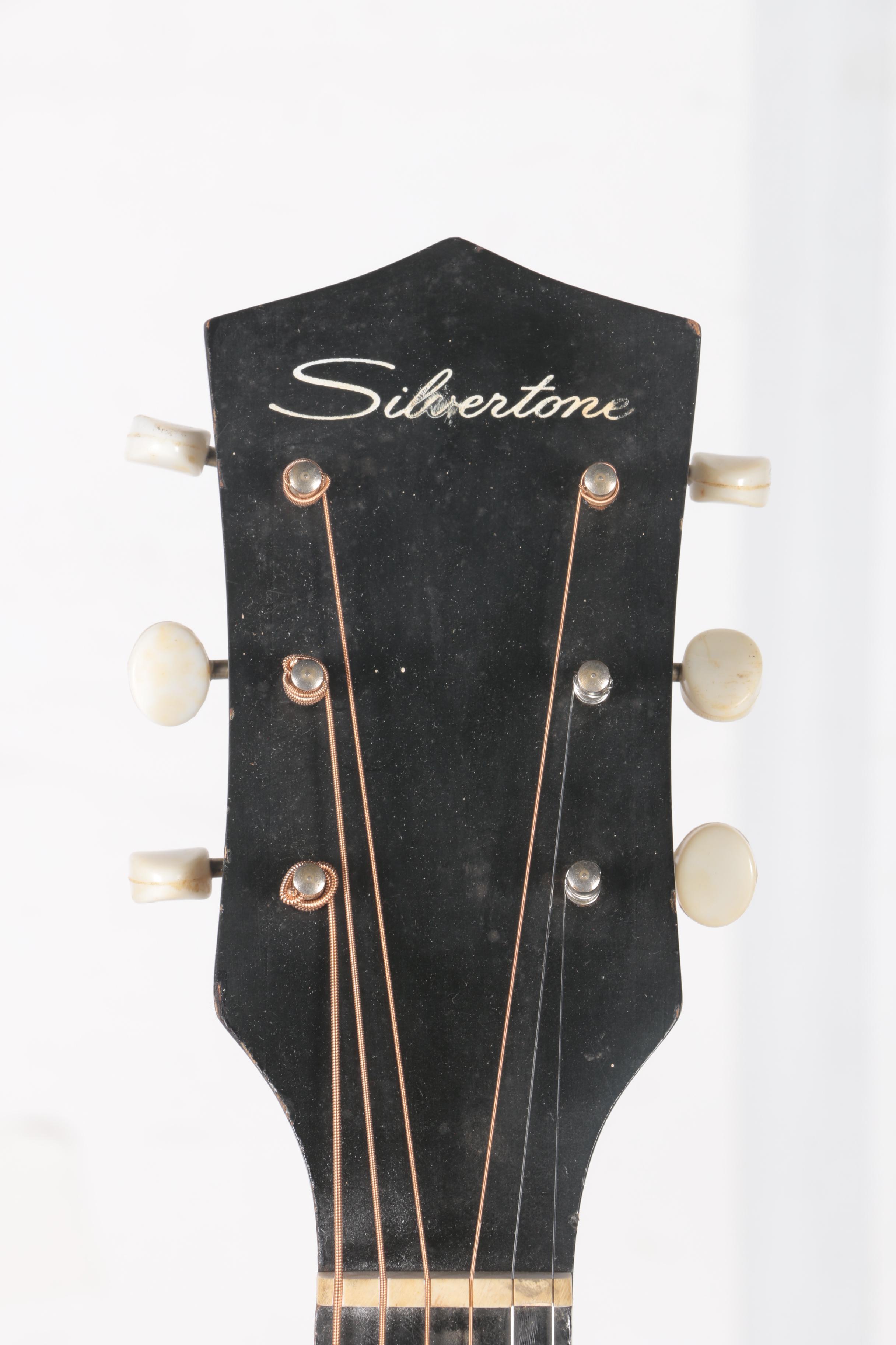 1960s Silvertone Tuxedo Archtop Guitar and Case