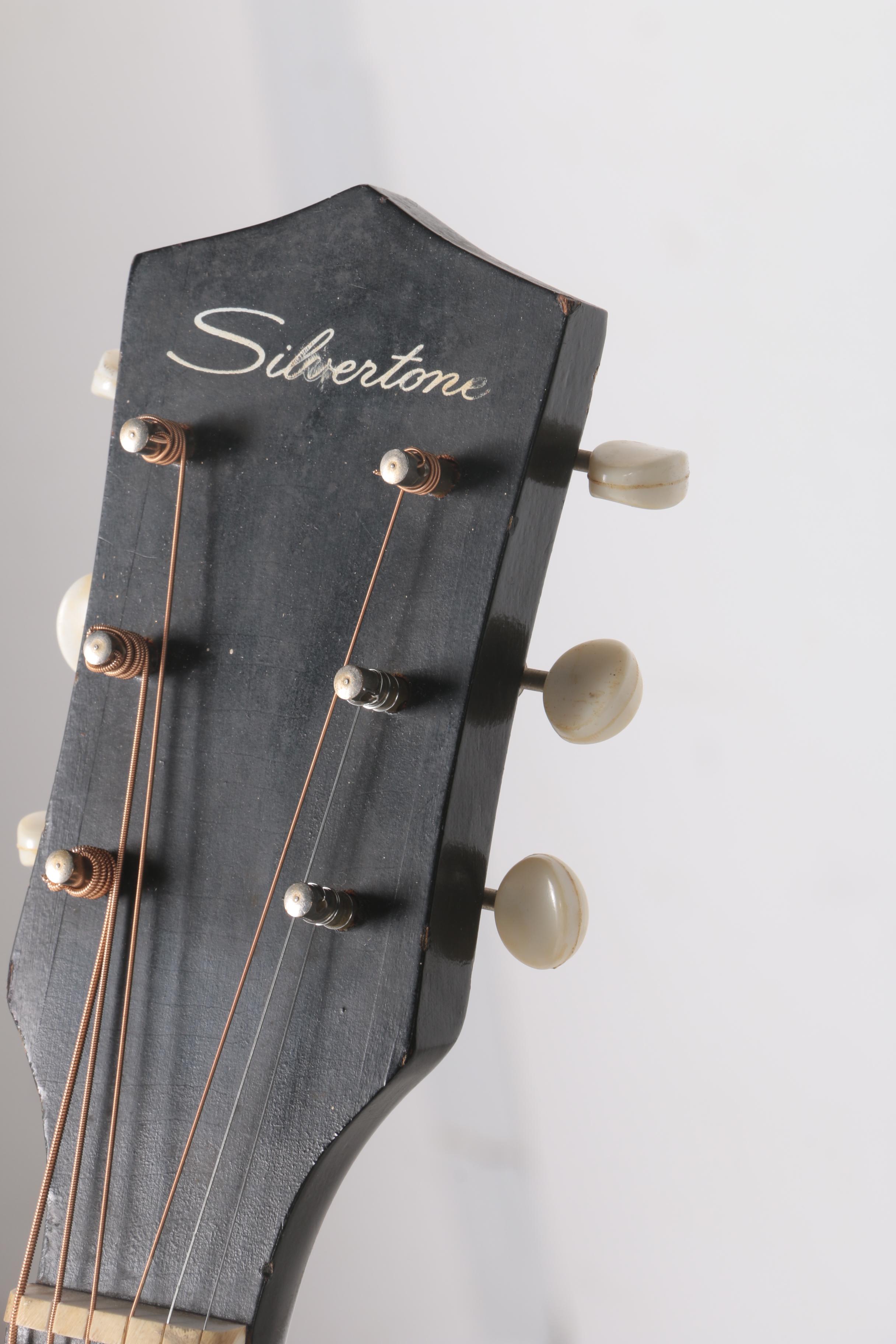 1960s Silvertone Tuxedo Archtop Guitar and Case