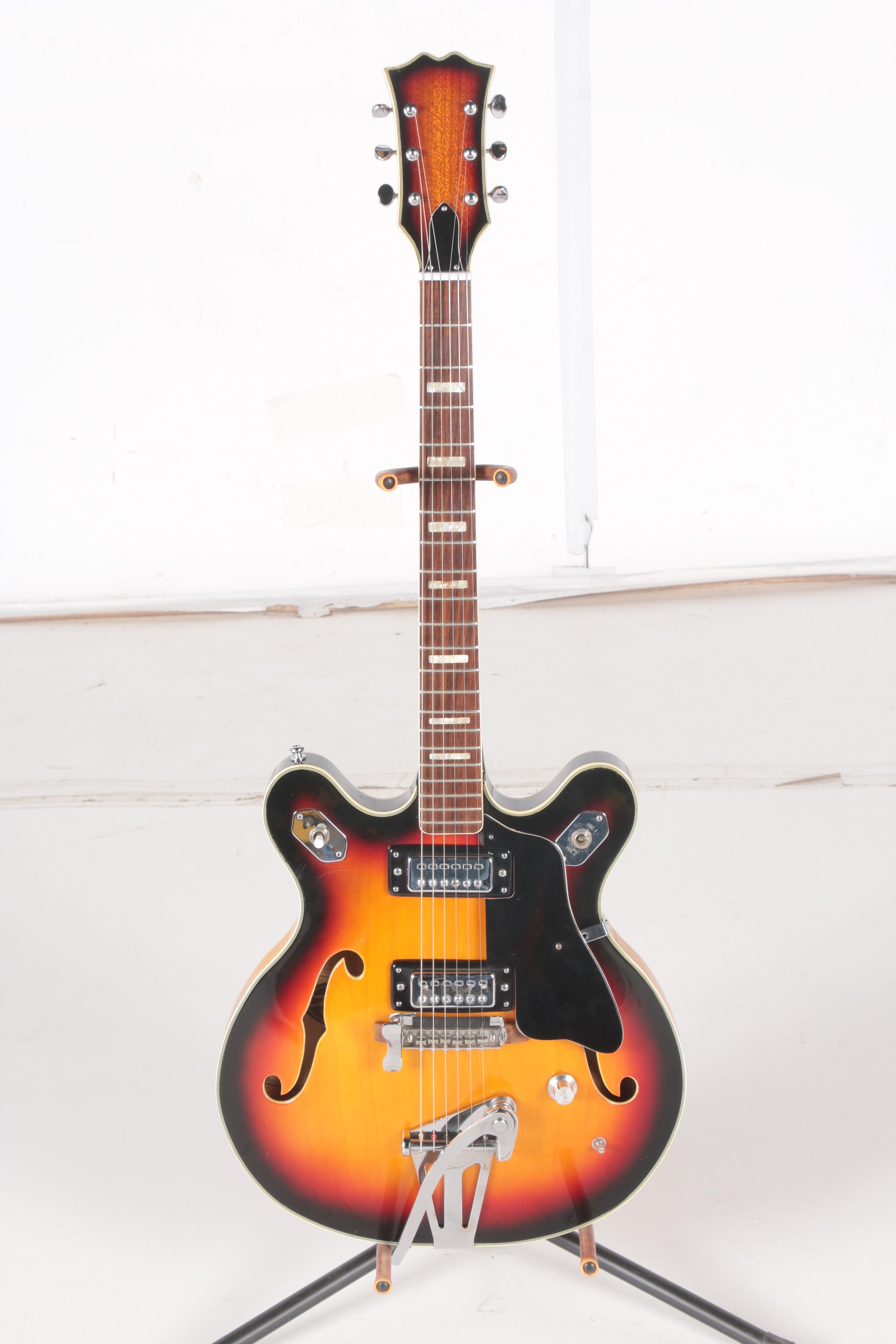 1960s Atlas Semi-Hollow Body Electric Guitar and Case