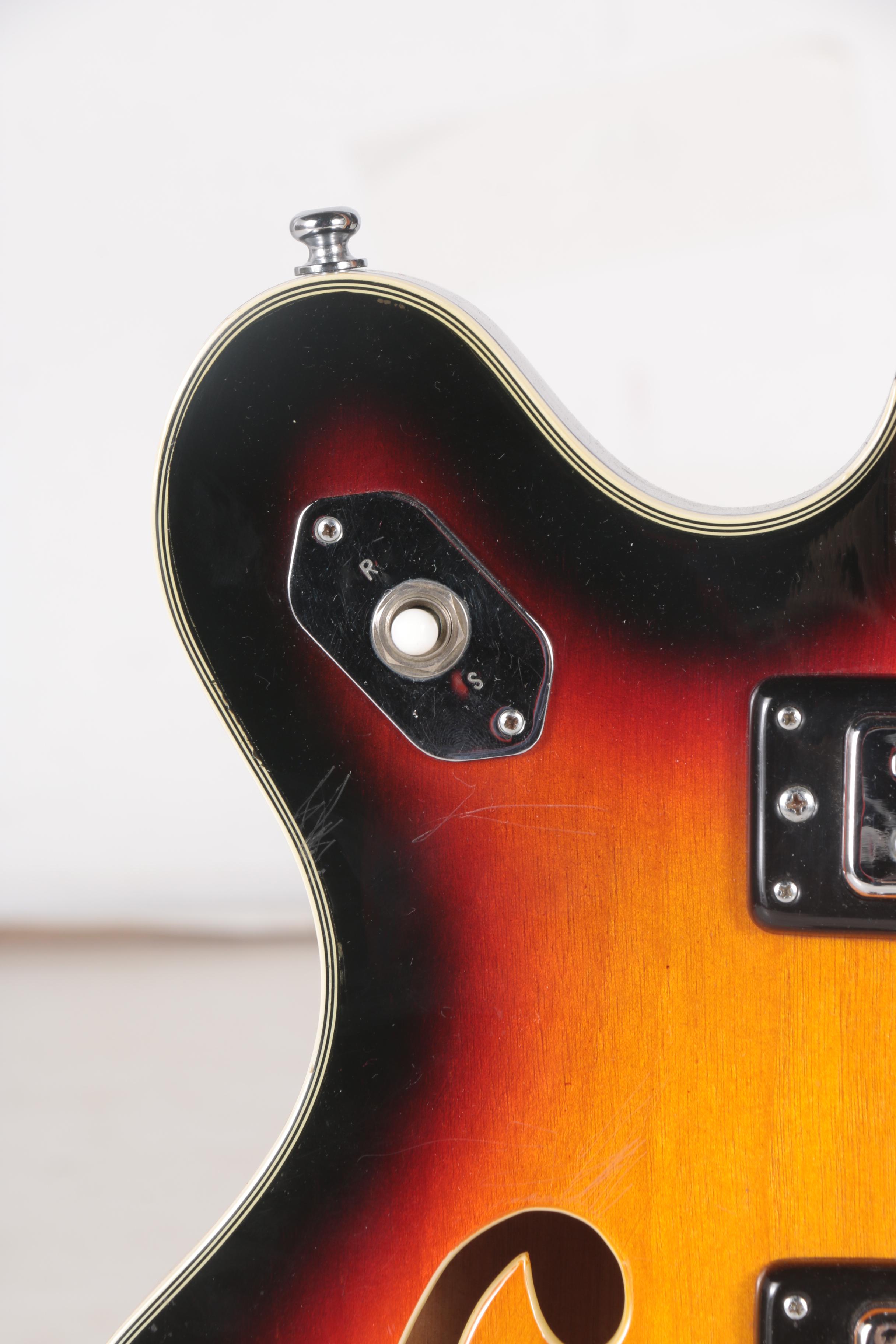 1960s Atlas Semi-Hollow Body Electric Guitar and Case