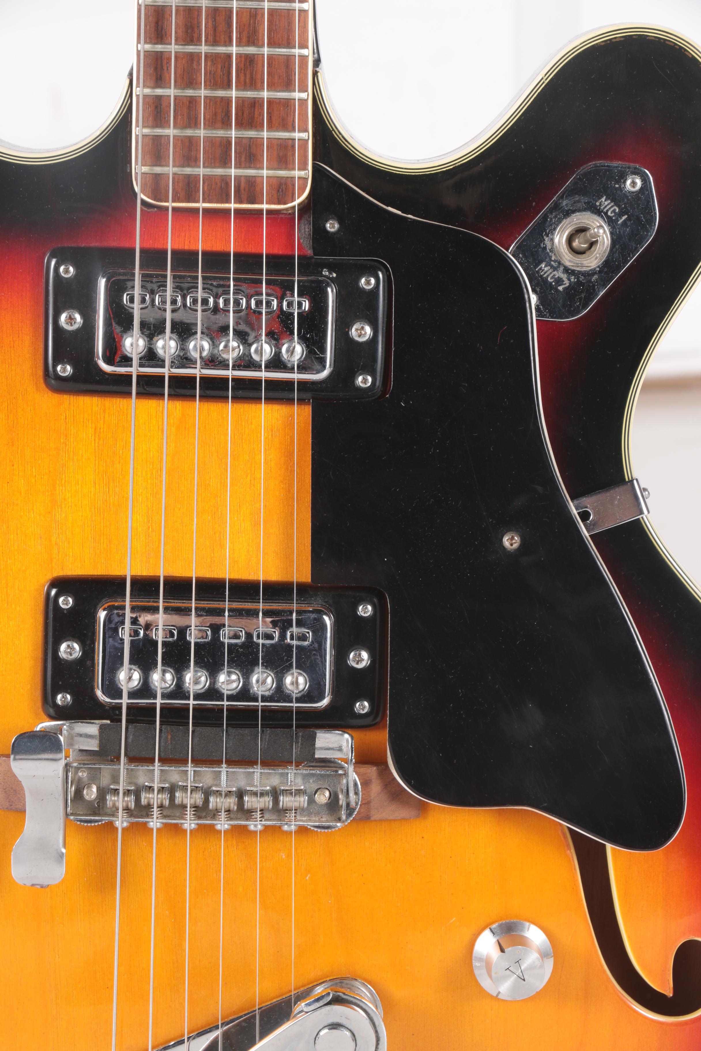 1960s Atlas Semi-Hollow Body Electric Guitar and Case