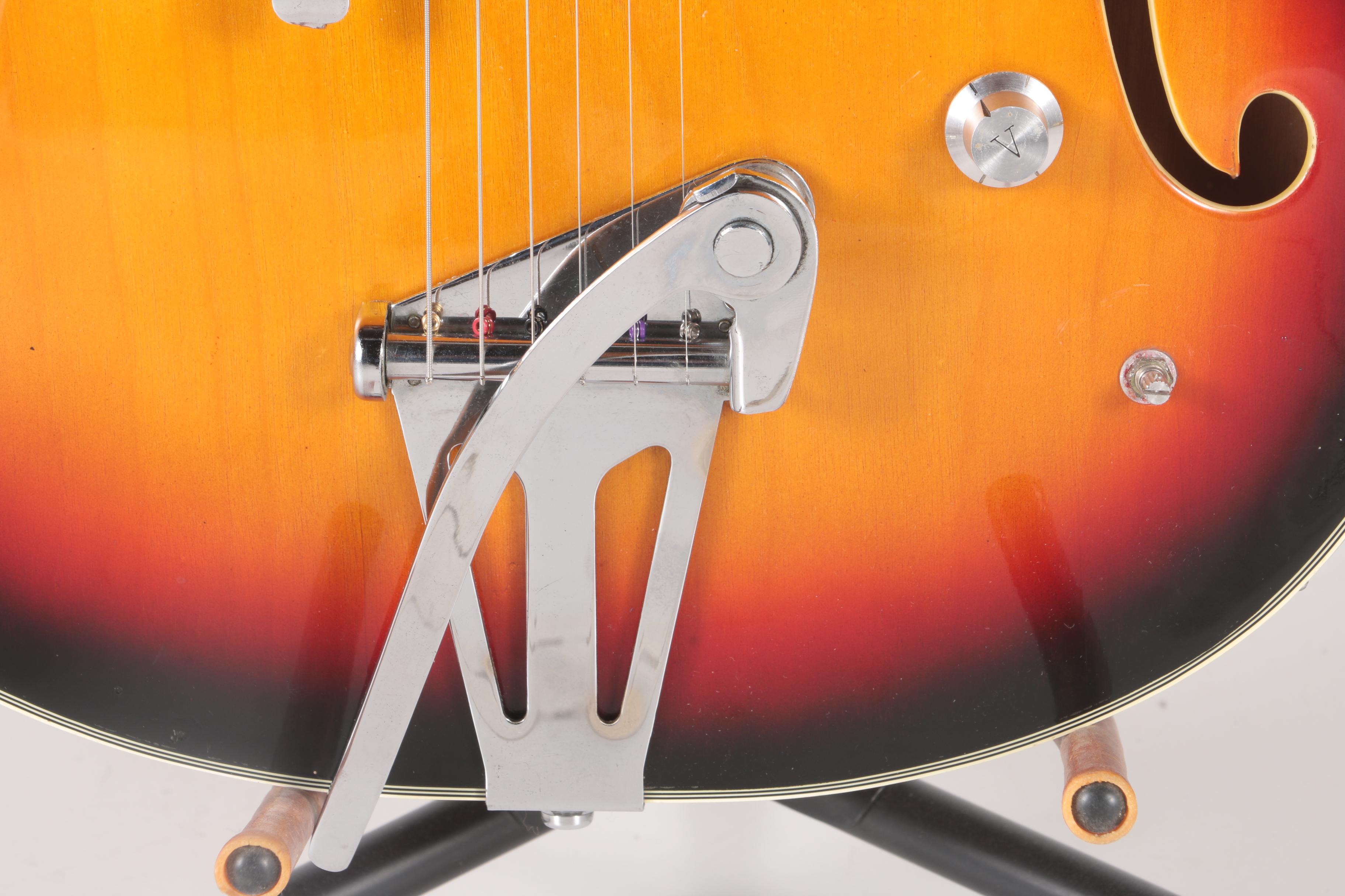1960s Atlas Semi-Hollow Body Electric Guitar and Case