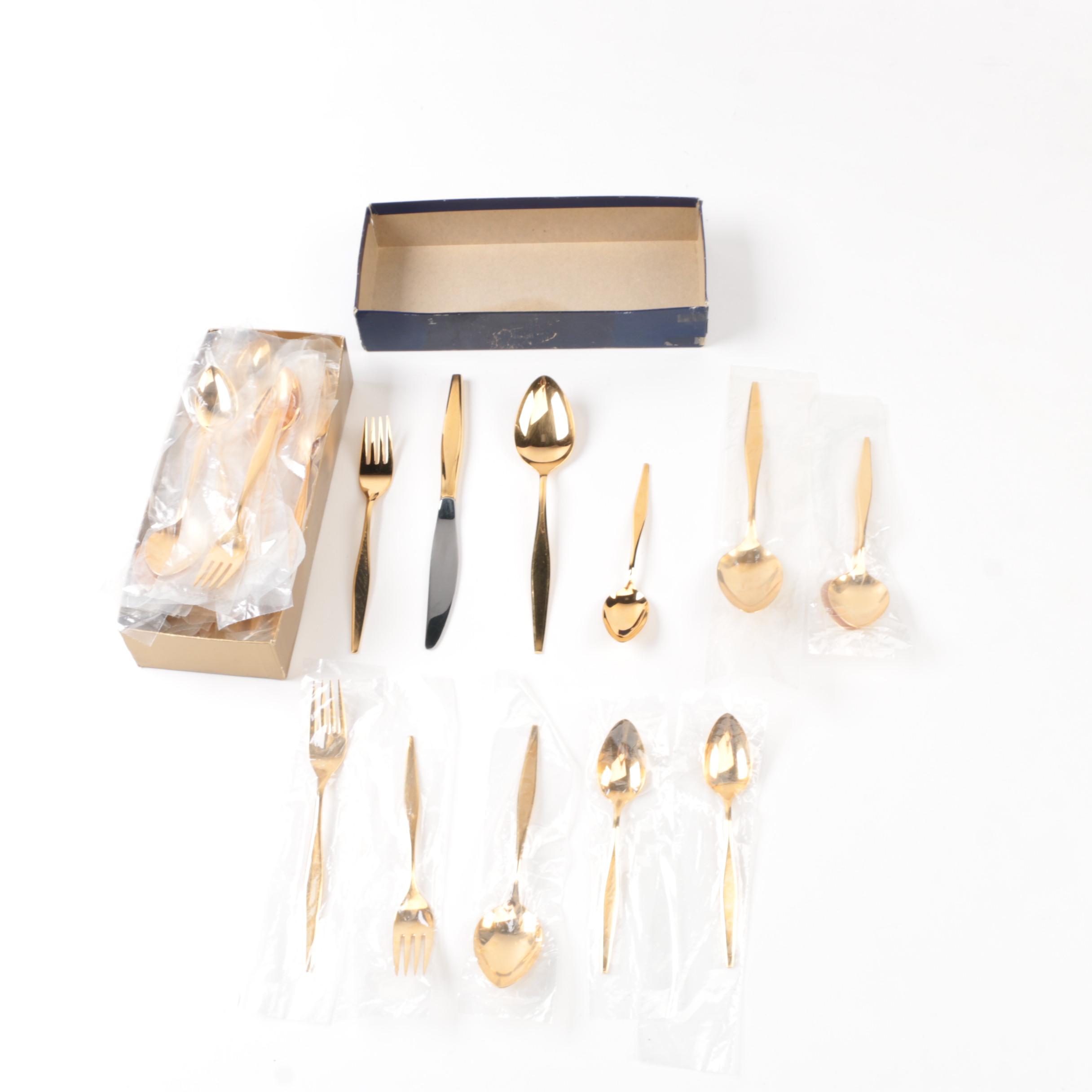 Wm A. Rogers Premier Gold Electroplated Stainless Flatware