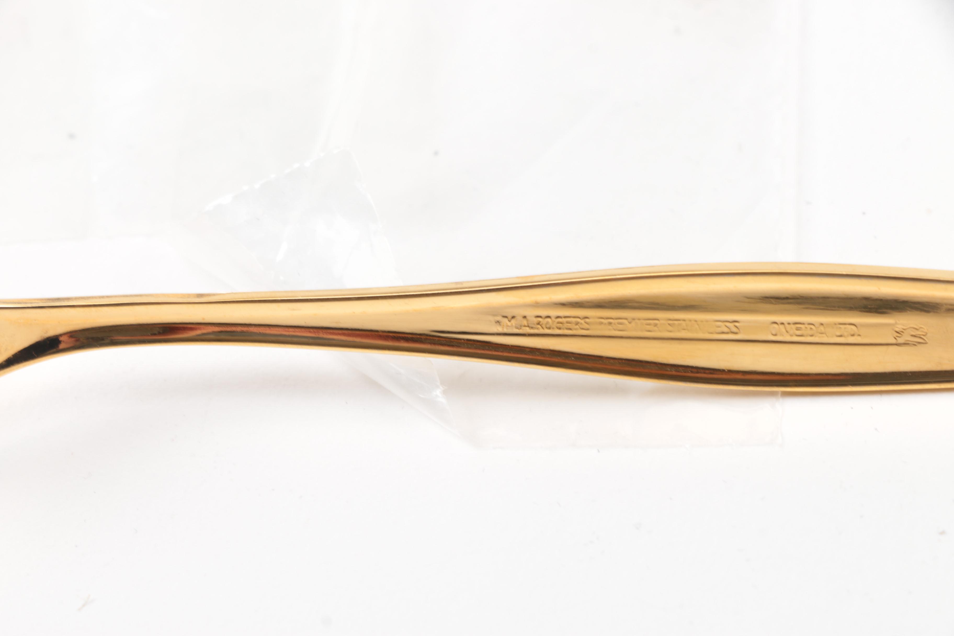 Wm A. Rogers Premier Gold Electroplated Stainless Flatware