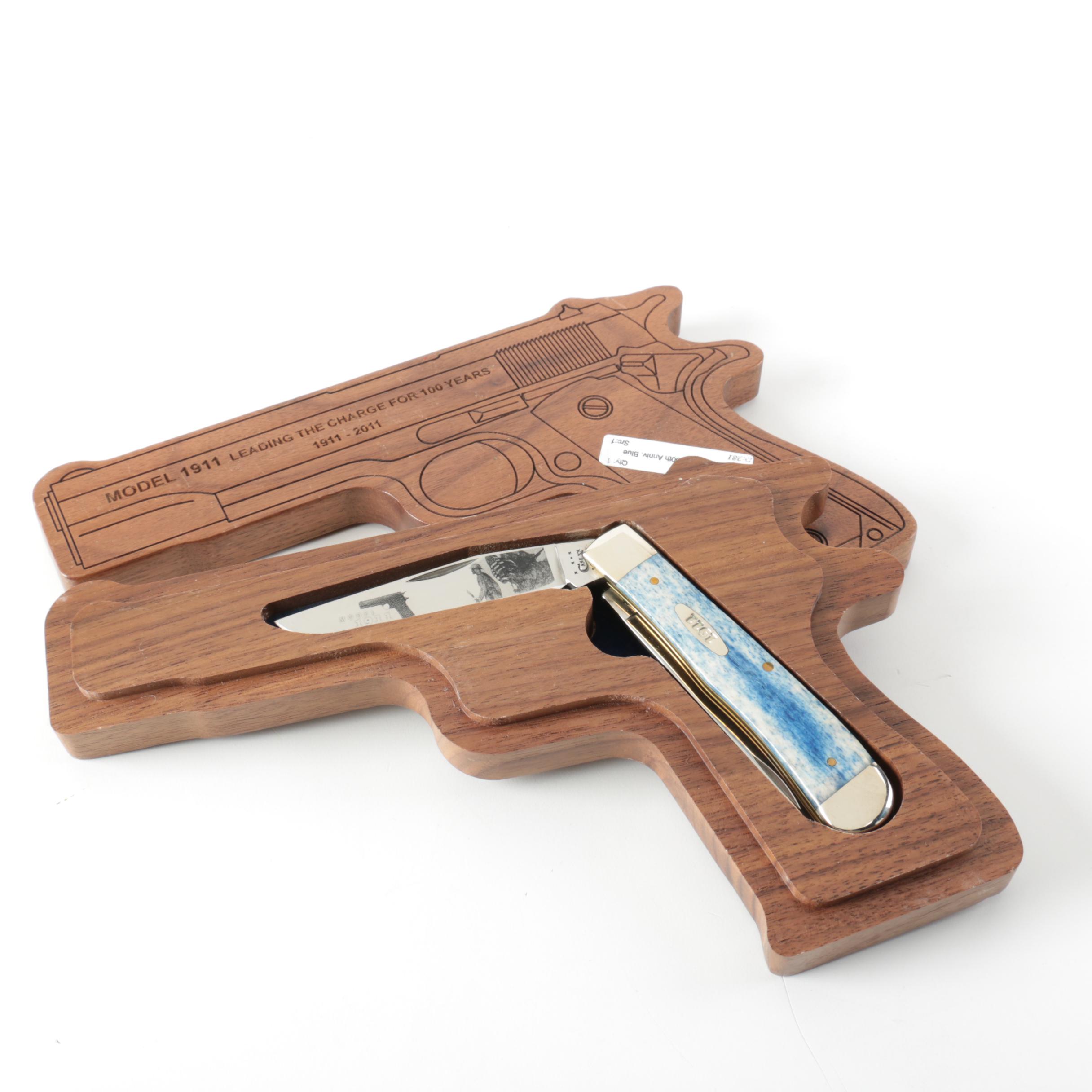 Case XX Colt 100th Anniversary Blue Pocketknife