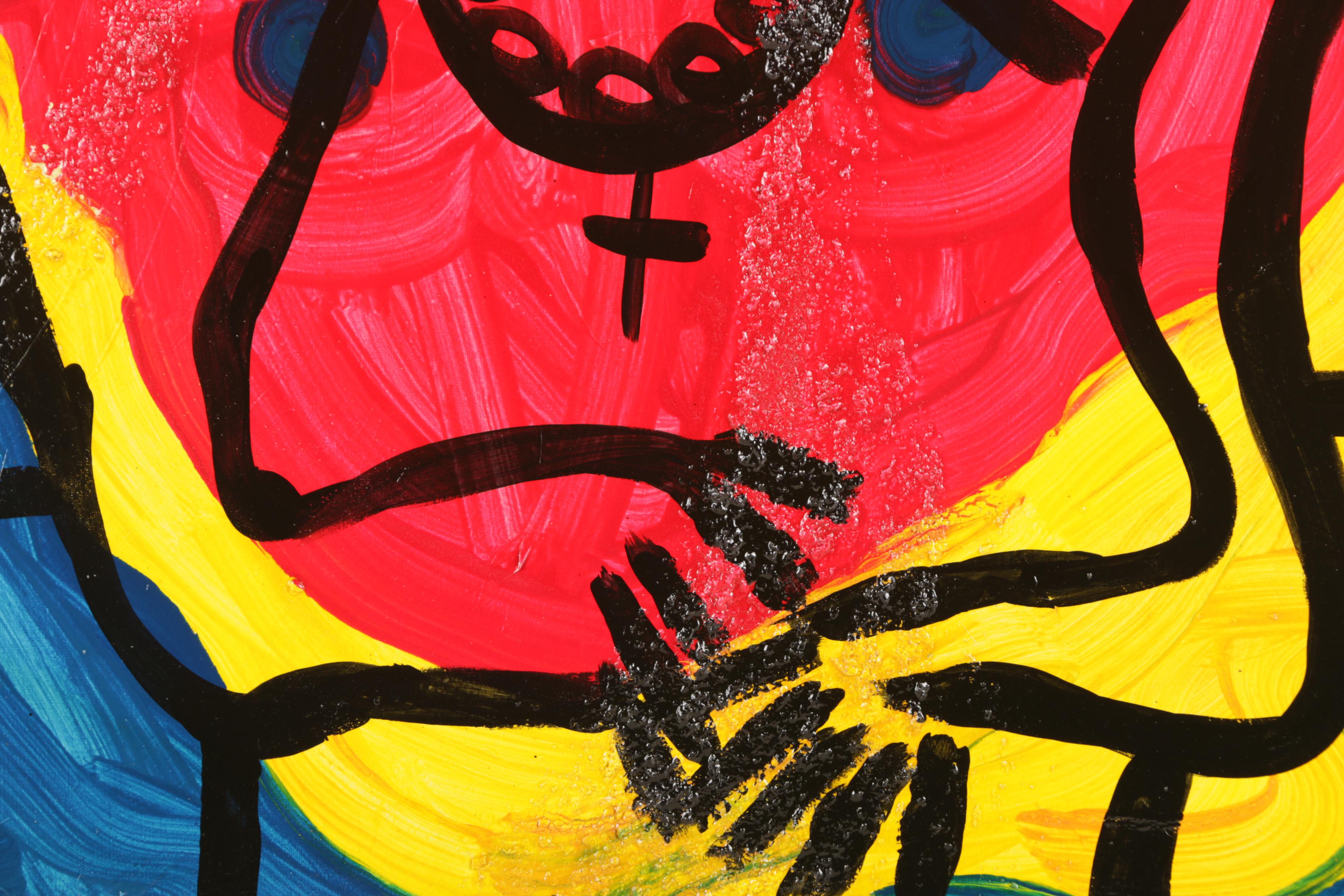 Peter Keil Acrylic Painting on Canvas of Figure