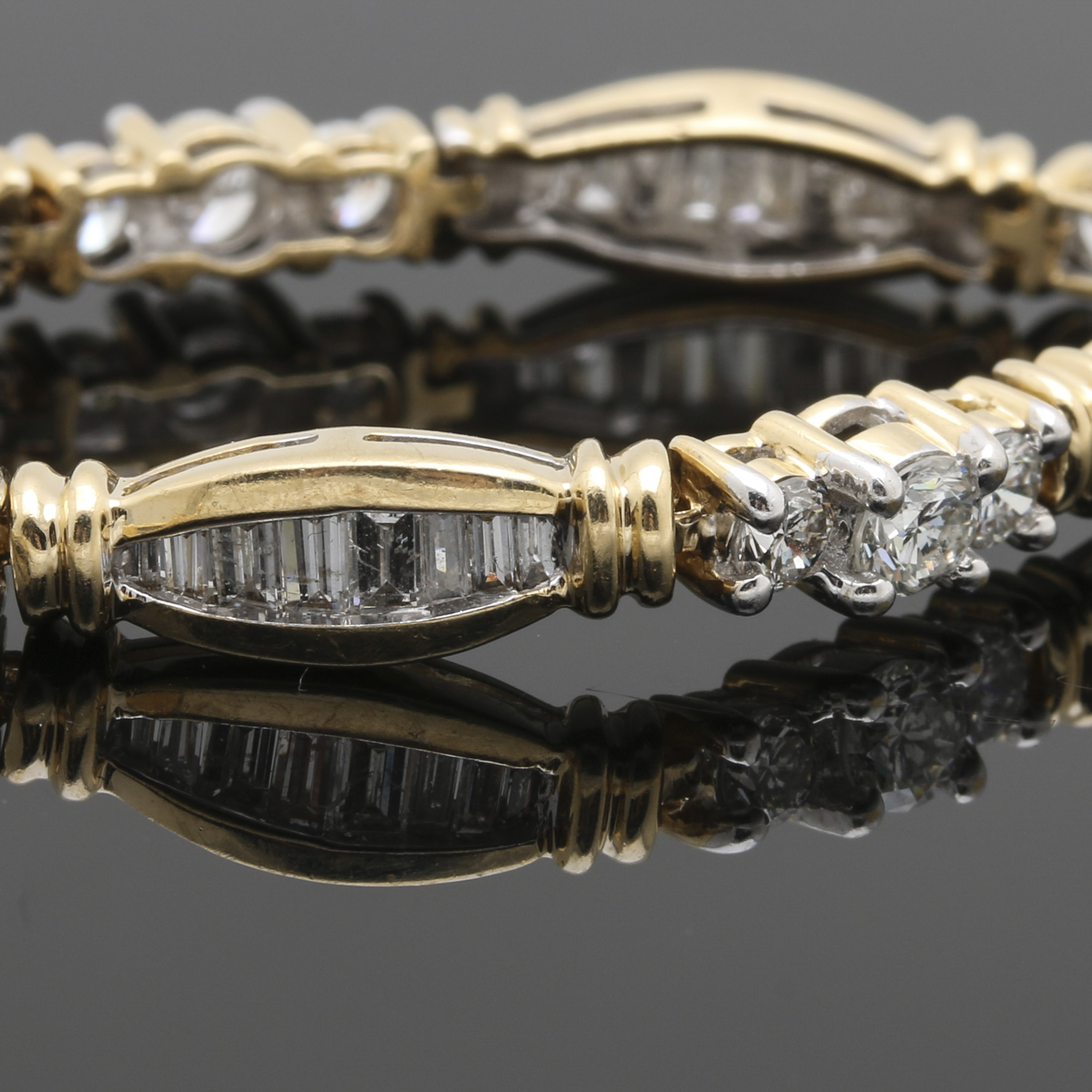 14K Yellow Gold 3.75 CTW Diamond Bracelet