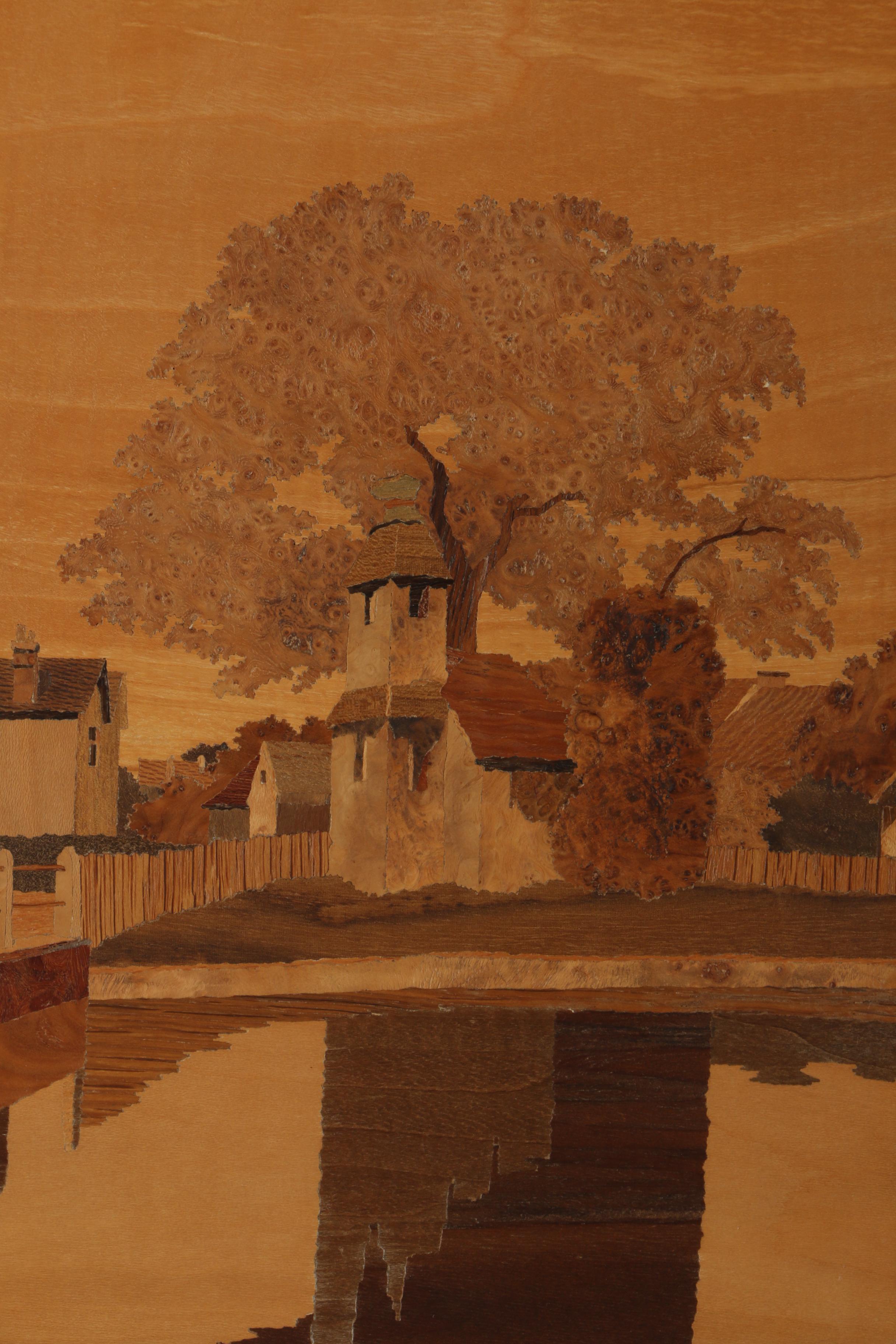 Charles Spindler Marquetry Panels of European Genre Scenes