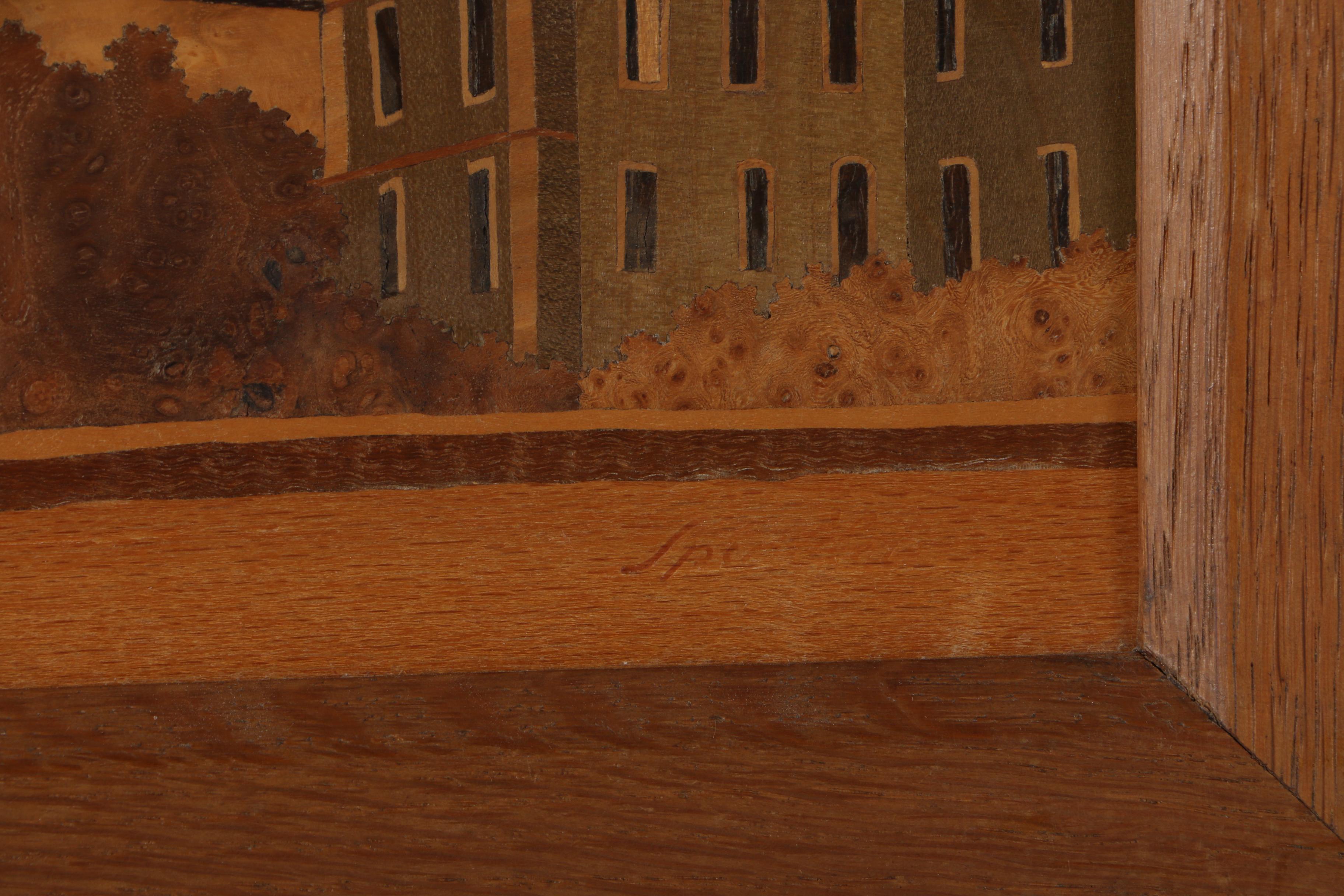 Charles Spindler Marquetry Panels of European Genre Scenes