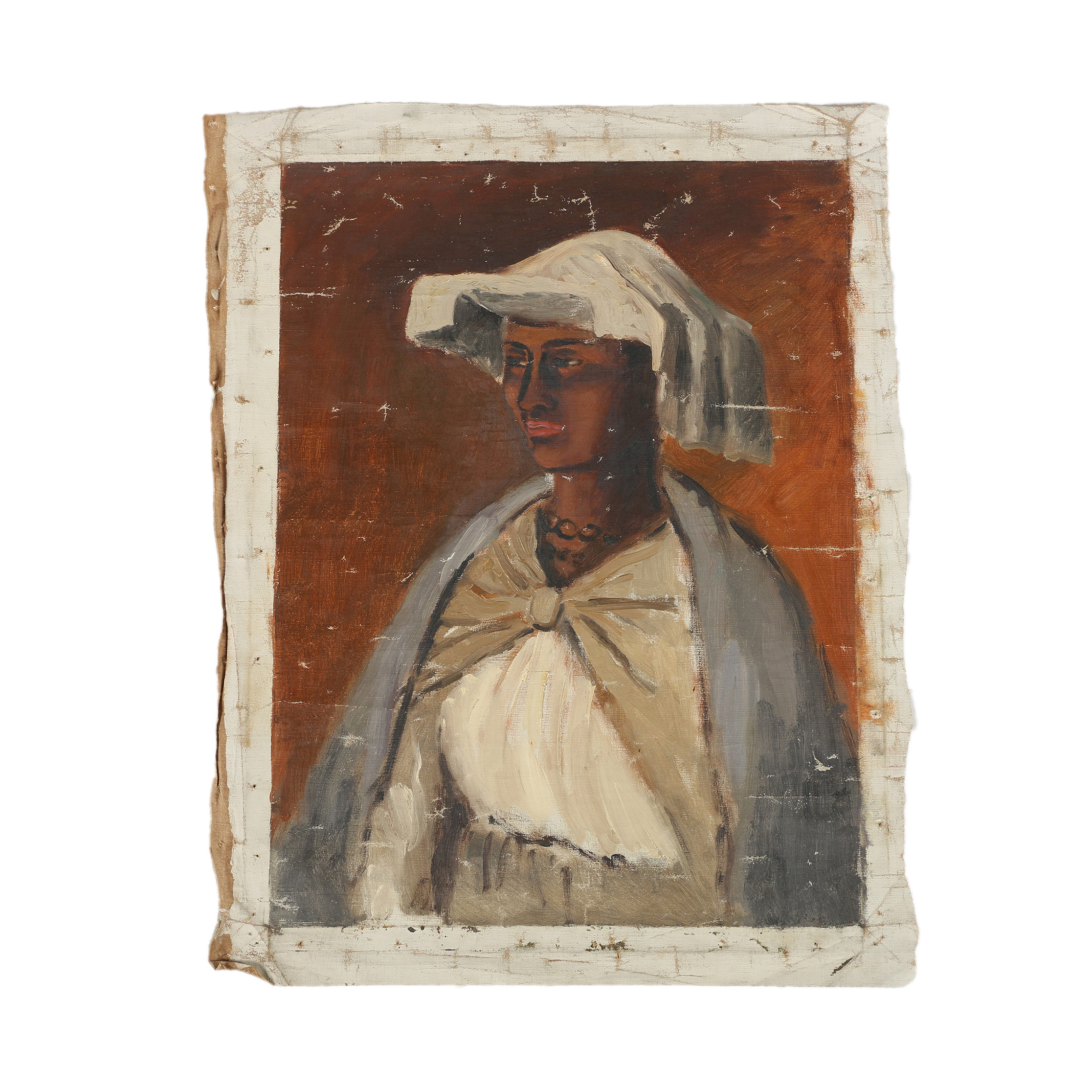 Oil Painting on Canvas of a Woman's Portrait