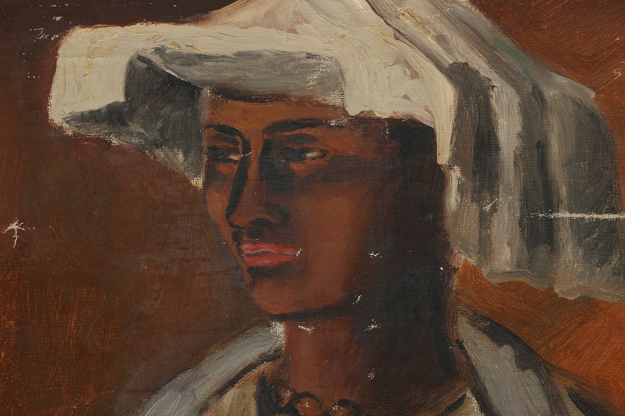 Oil Painting on Canvas of a Woman's Portrait