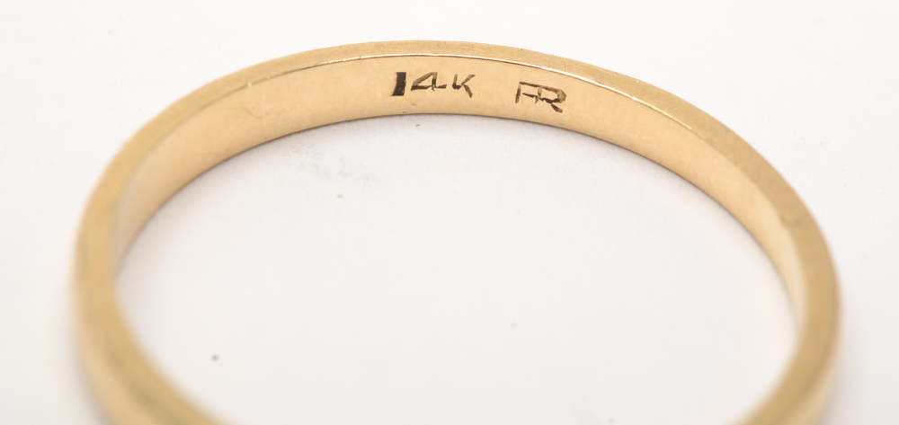 14K Gold Ring Mounting and Textured Band