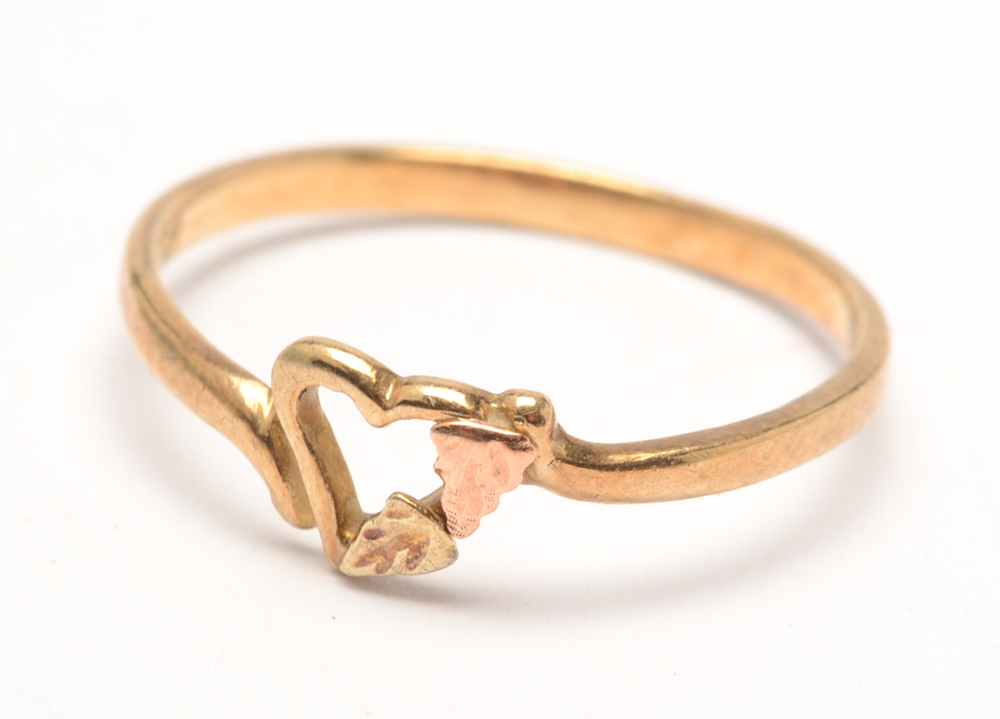 10K JCM Gold Earrings and Two-Tone Ring