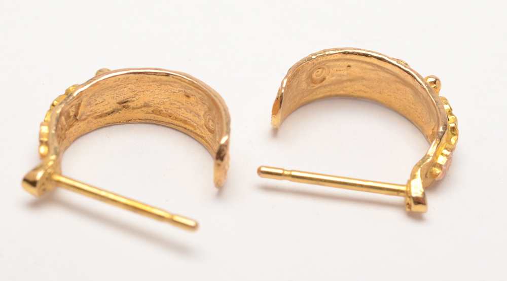 10K JCM Gold Earrings and Two-Tone Ring