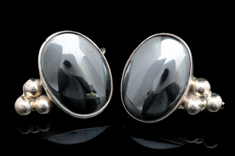 Sterling Silver and Hematite Earrings