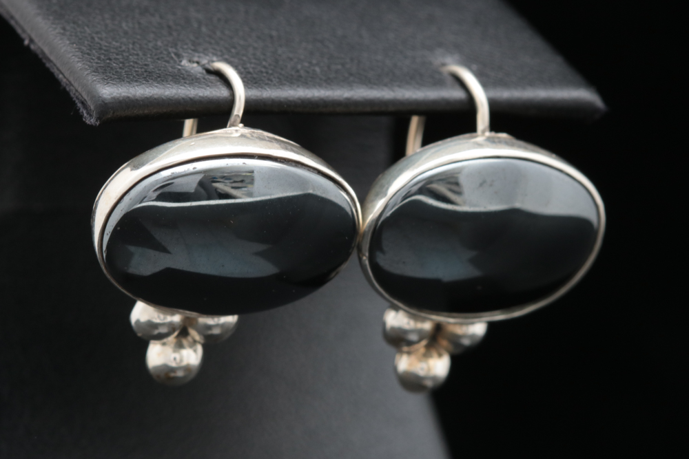 Sterling Silver and Hematite Earrings