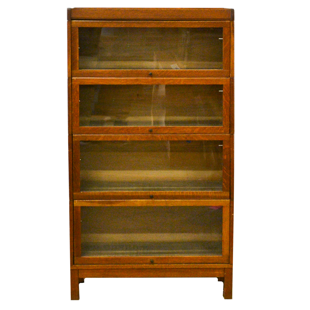 Antique Sectional Oak Bookcases by Lundstrom