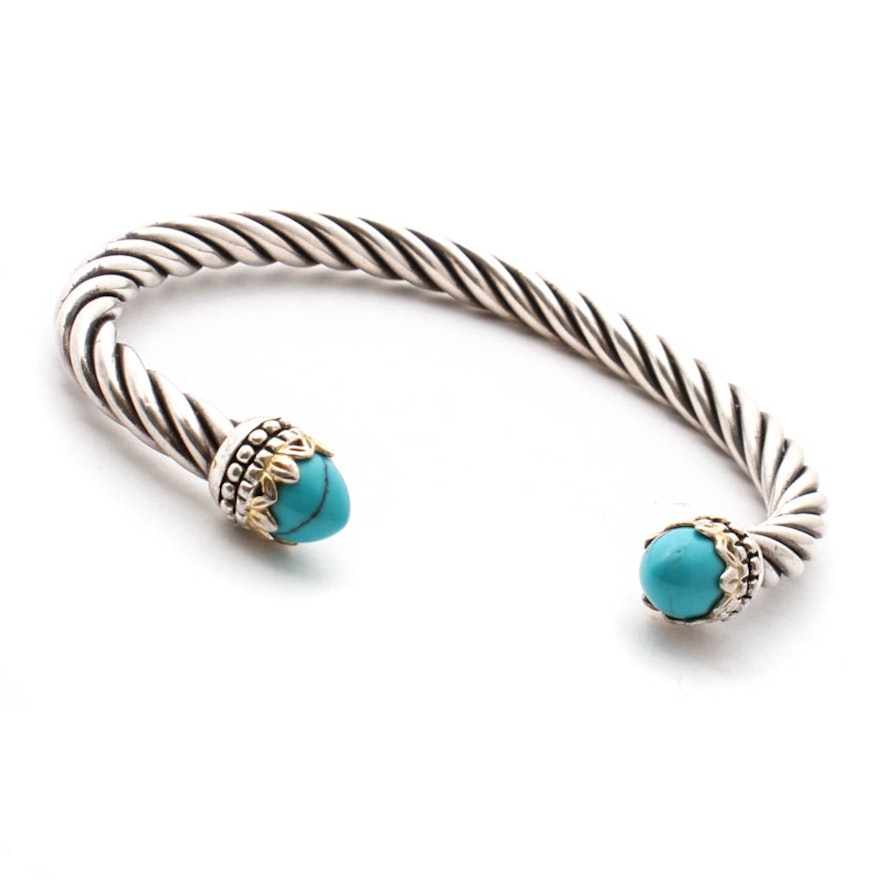 Sterling Silver and Turquoise Cuff Bracelet