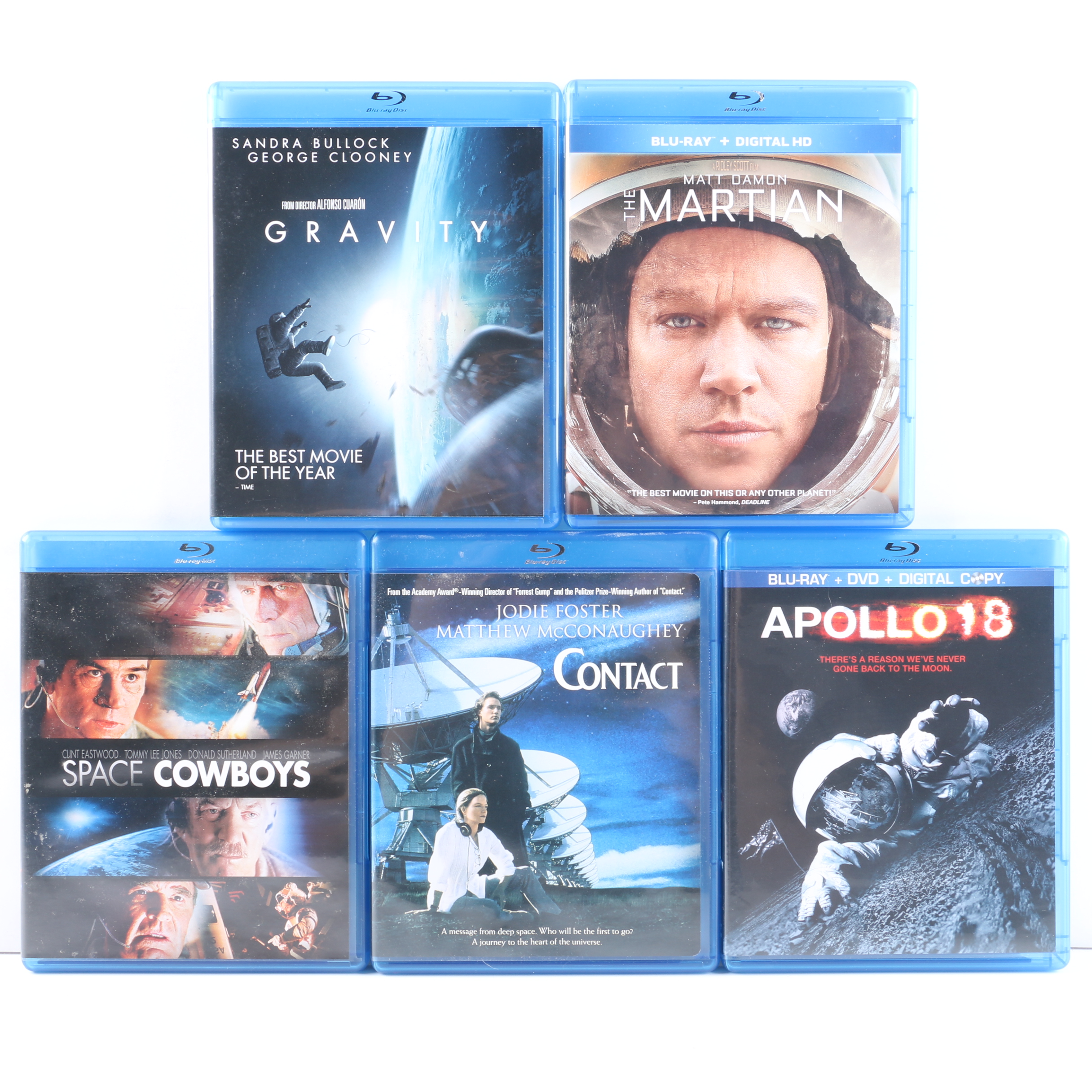 Astronaut Thriller Films Blu-Ray Collection Including "Contact" & "Martian"