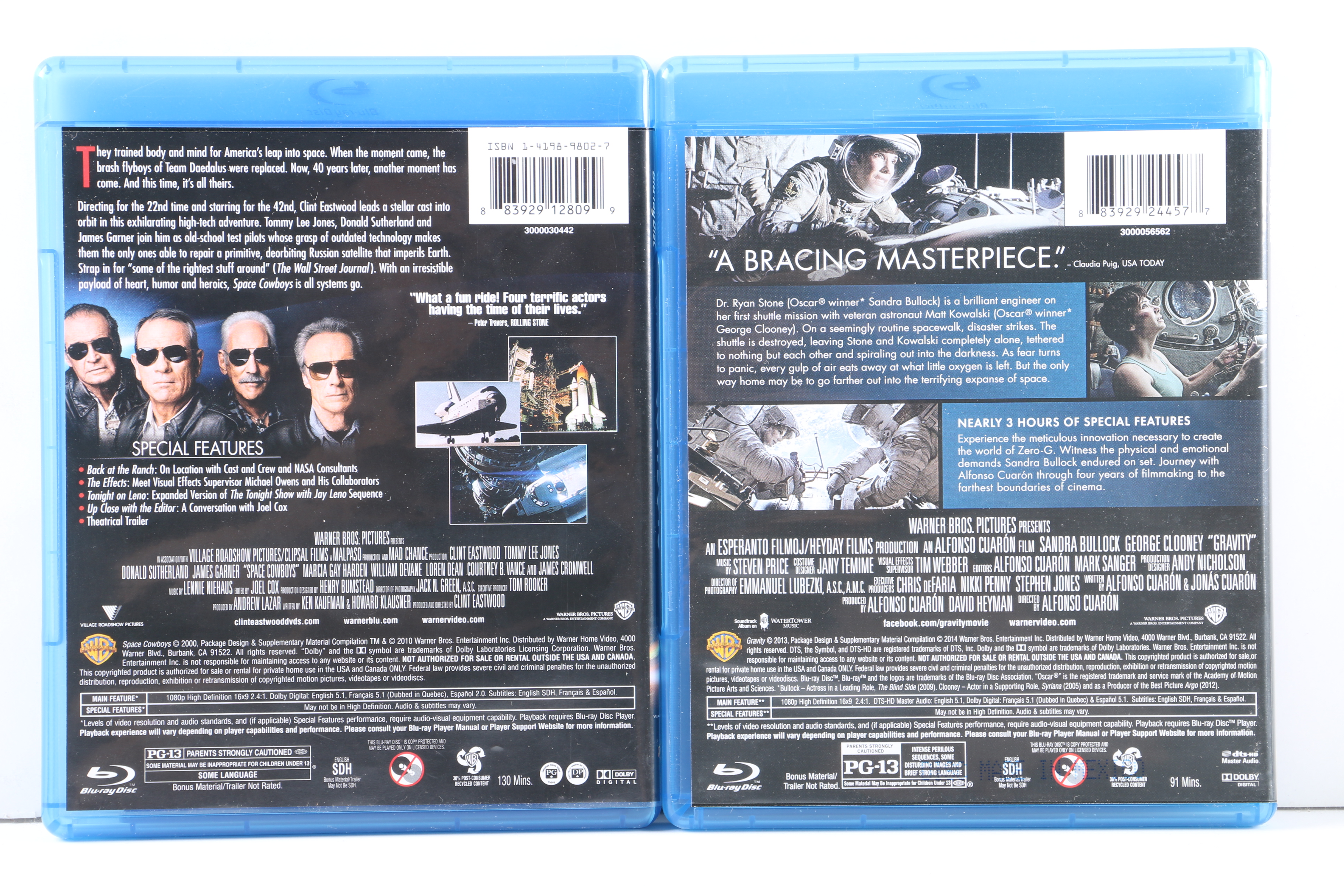 Astronaut Thriller Films Blu-Ray Collection Including "Contact" & "Martian"