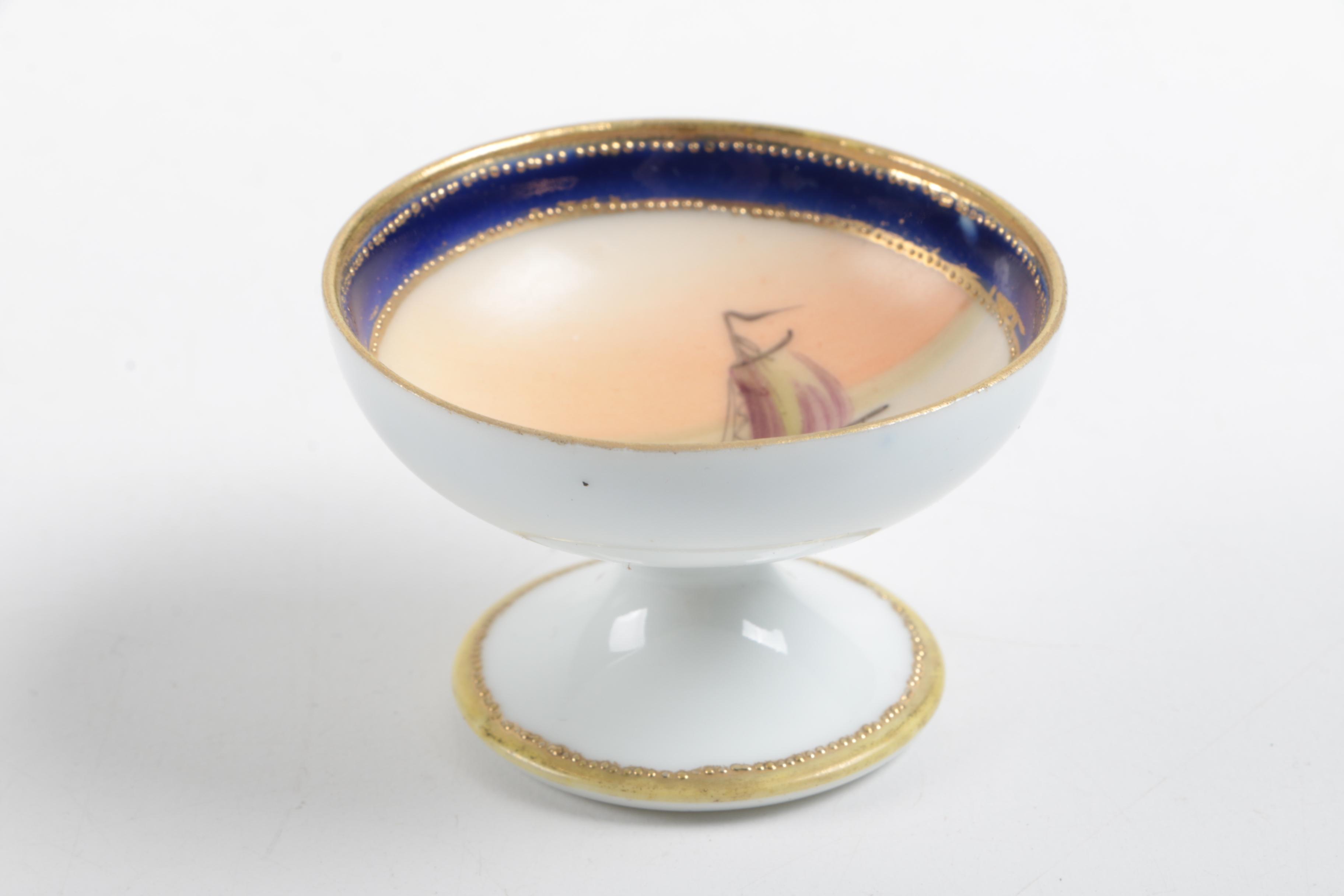 Vintage Hand Painted Nippon Porcelain Salt Cellars