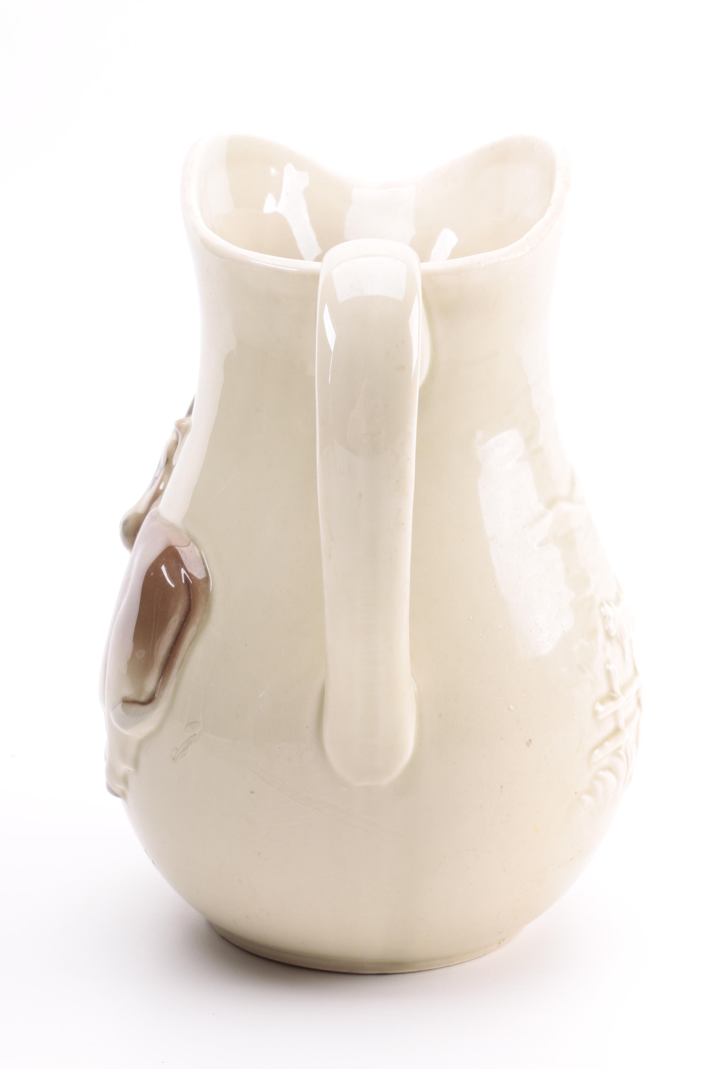 Otagiri Milk Pitcher 1981 and Porcelain Egg Tray