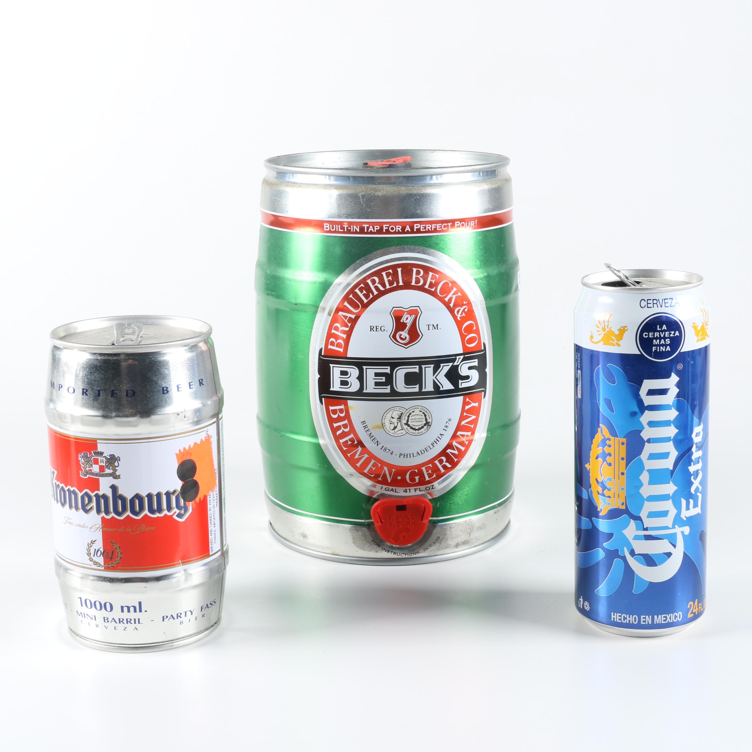 Beer Bottles, Cans and Mini-Keg