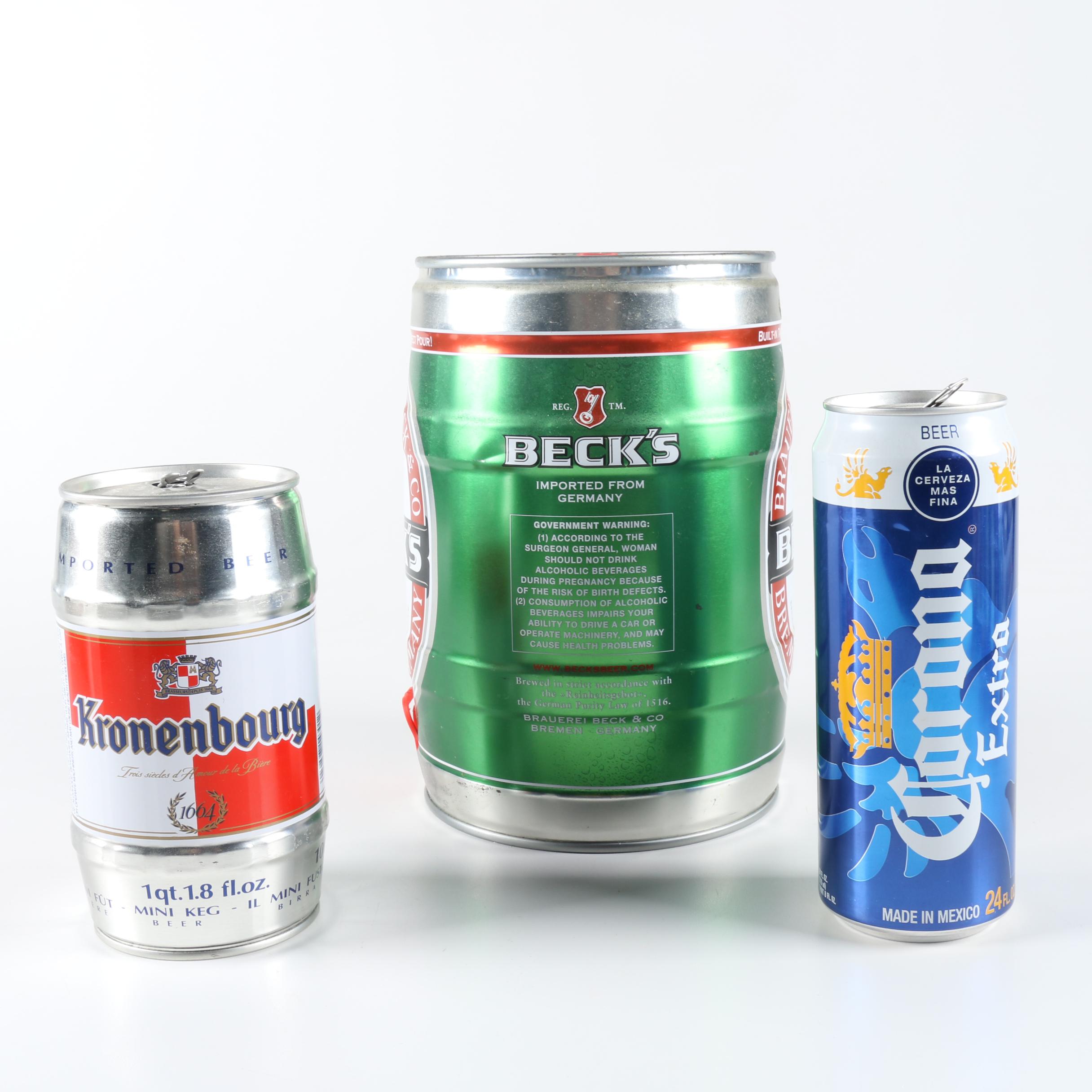 Beer Bottles, Cans and Mini-Keg