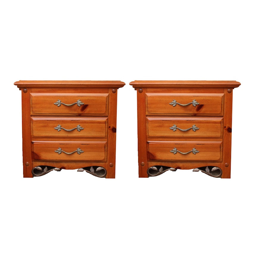 Pair of Pine Nightstands