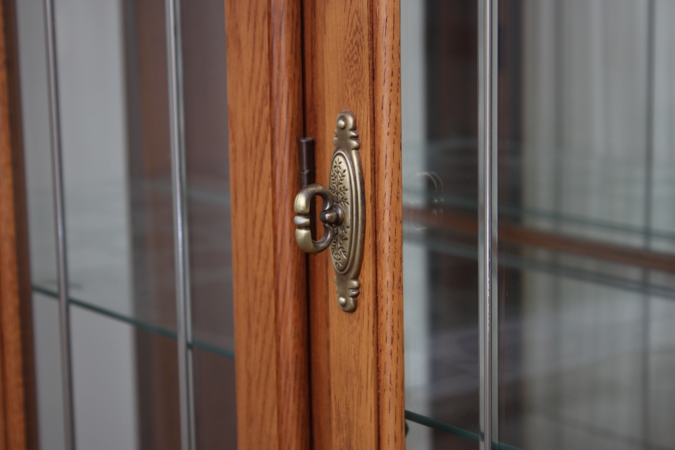 Traditional Oak China Cabinet by Cochrane