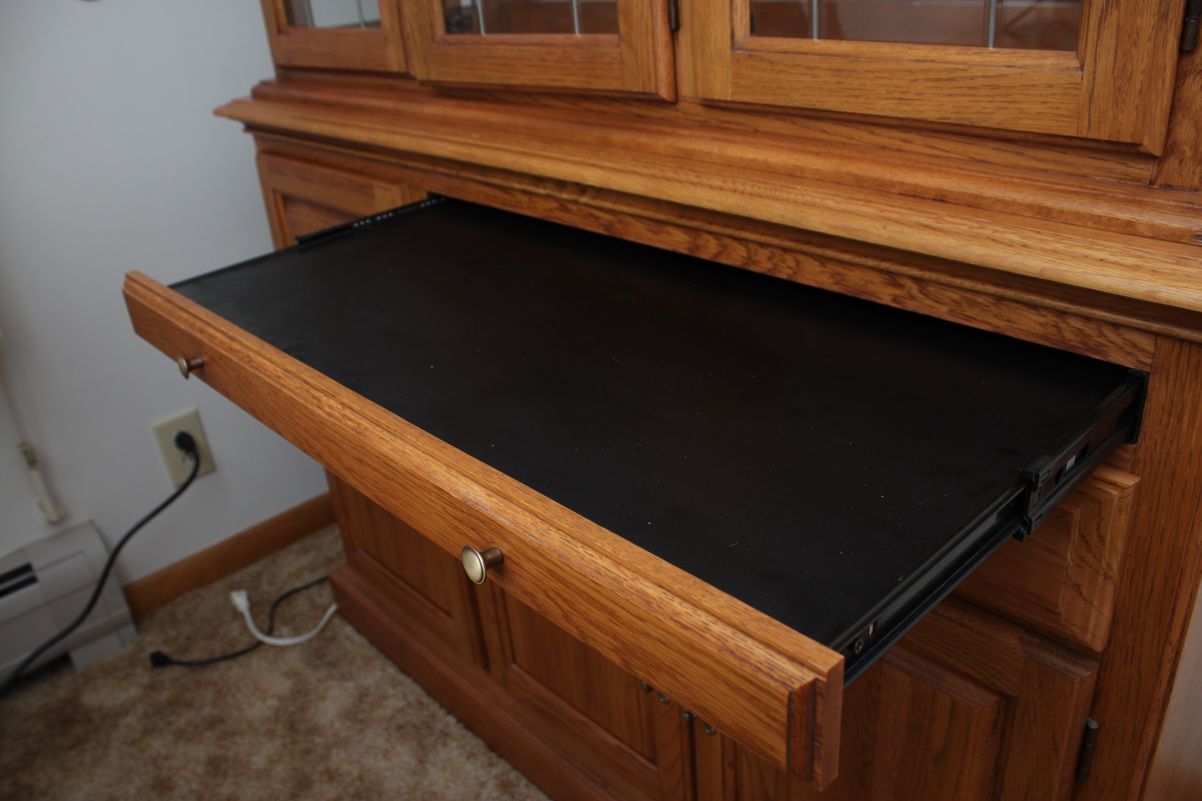 Traditional Oak China Cabinet by Cochrane