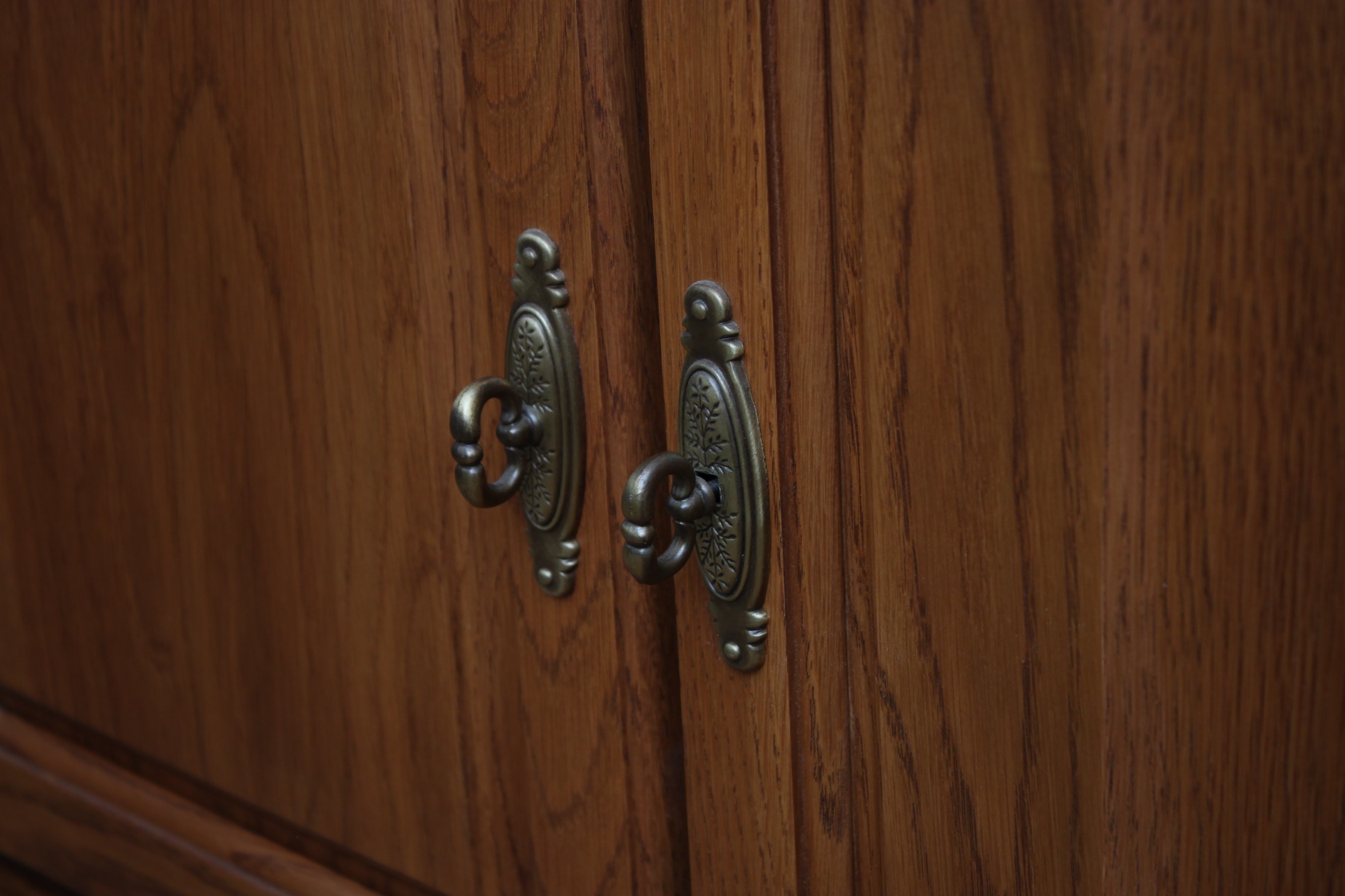 Traditional Oak China Cabinet by Cochrane