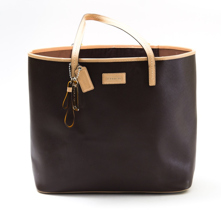 Brown Leather COACH Purse