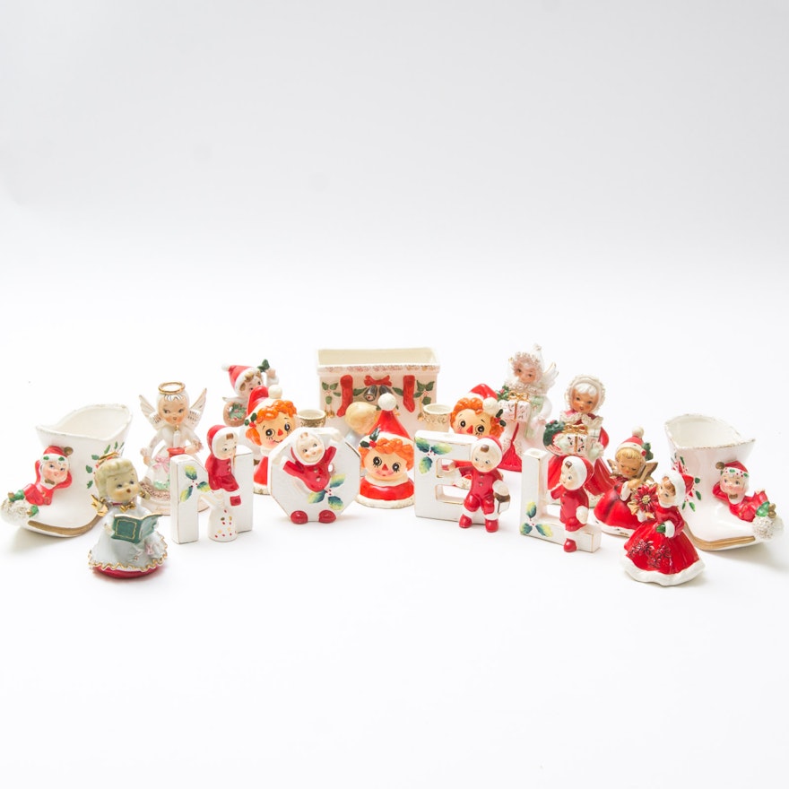 Grouping of Napcoware Christmas Figurines