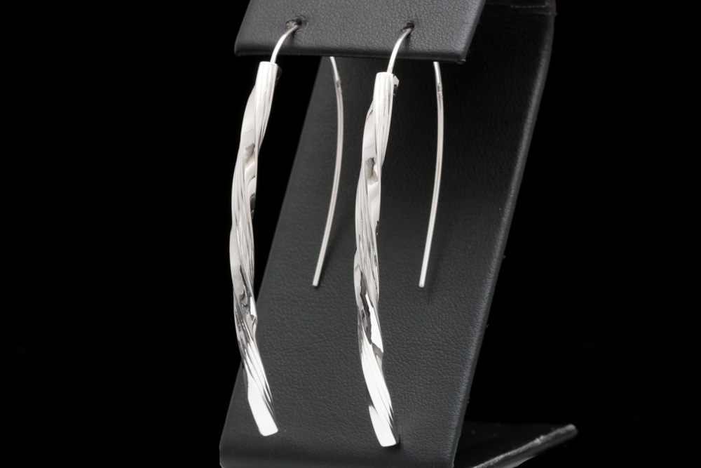 Bastian Sterling Silver Twisted Bar Earrings