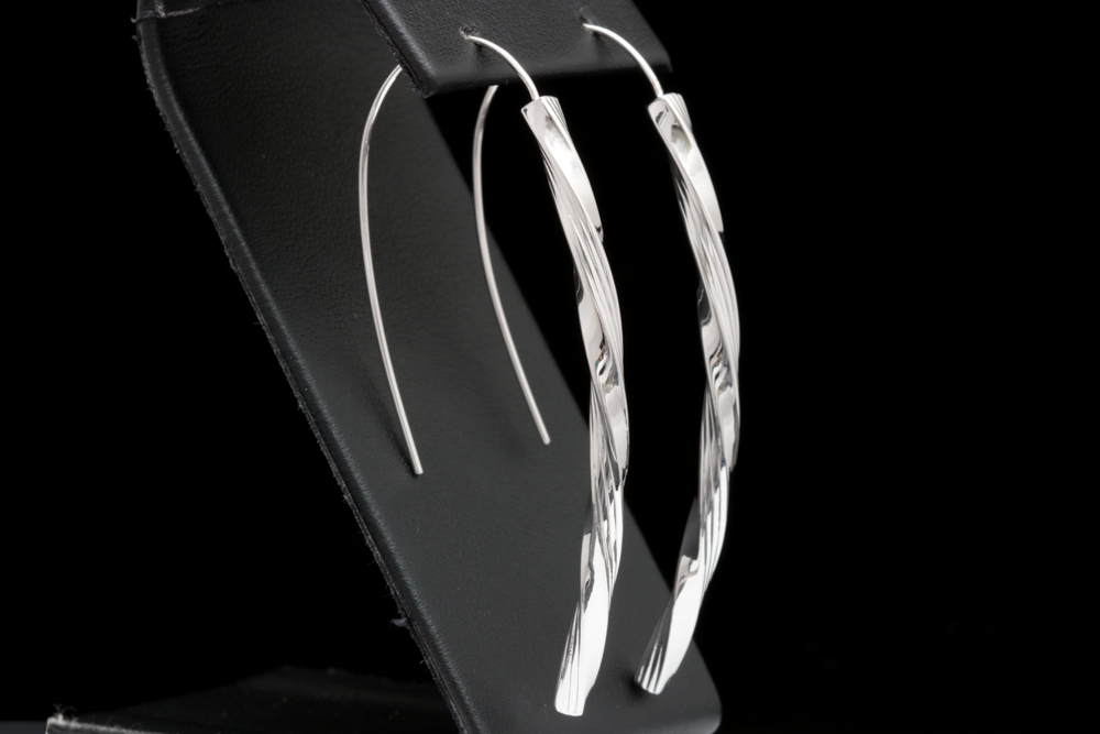 Bastian Sterling Silver Twisted Bar Earrings