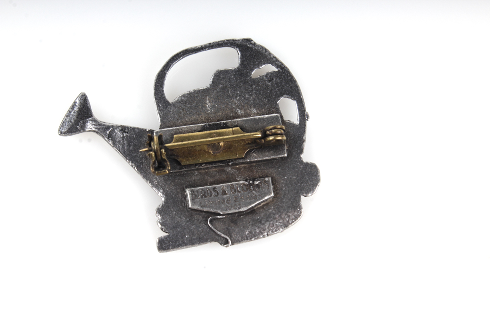 Sterling Silver Pendant Brooch and Silver Tone Pin