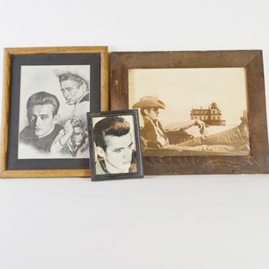 James Dean Prints In Wood Frames