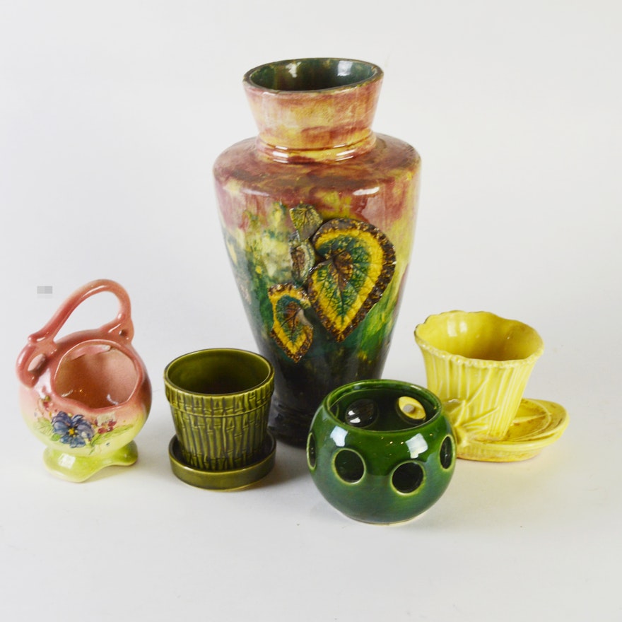 Art Pottery Planters and Vase, Including McCoy