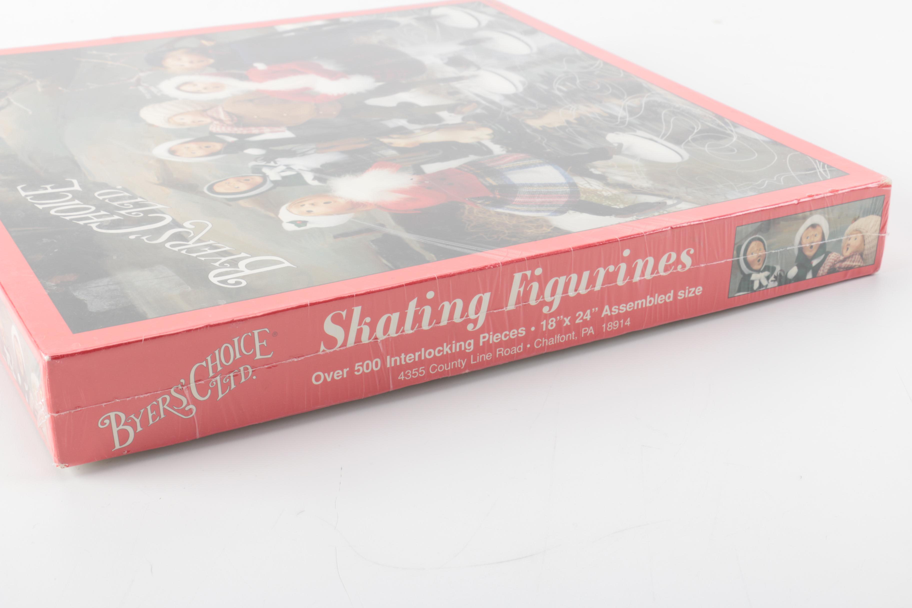 Vintage Byer's Choice "The Carolers" Figurines and Puzzle