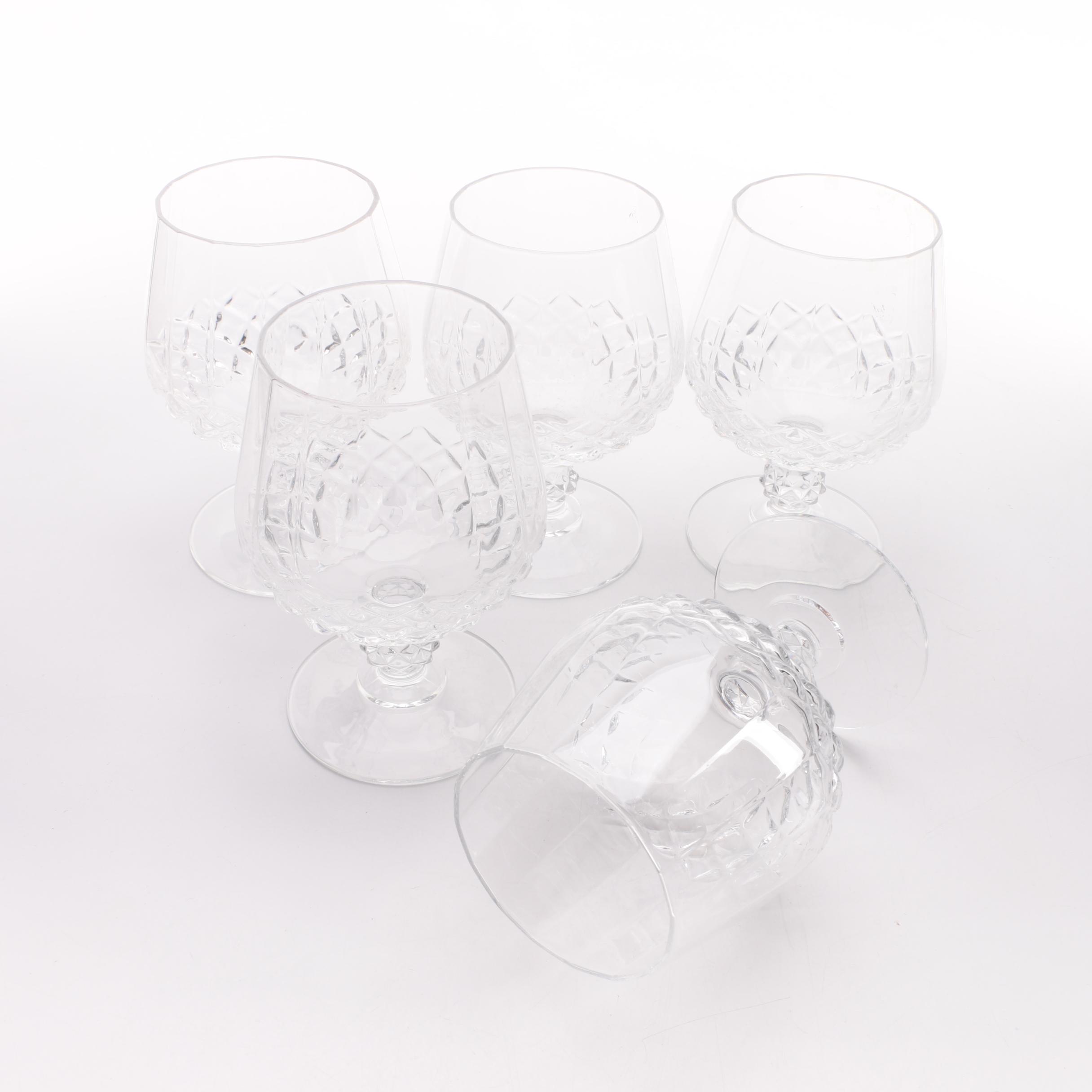 D'Arques Crystal "Longchamp" Brandy Snifter Glasses
