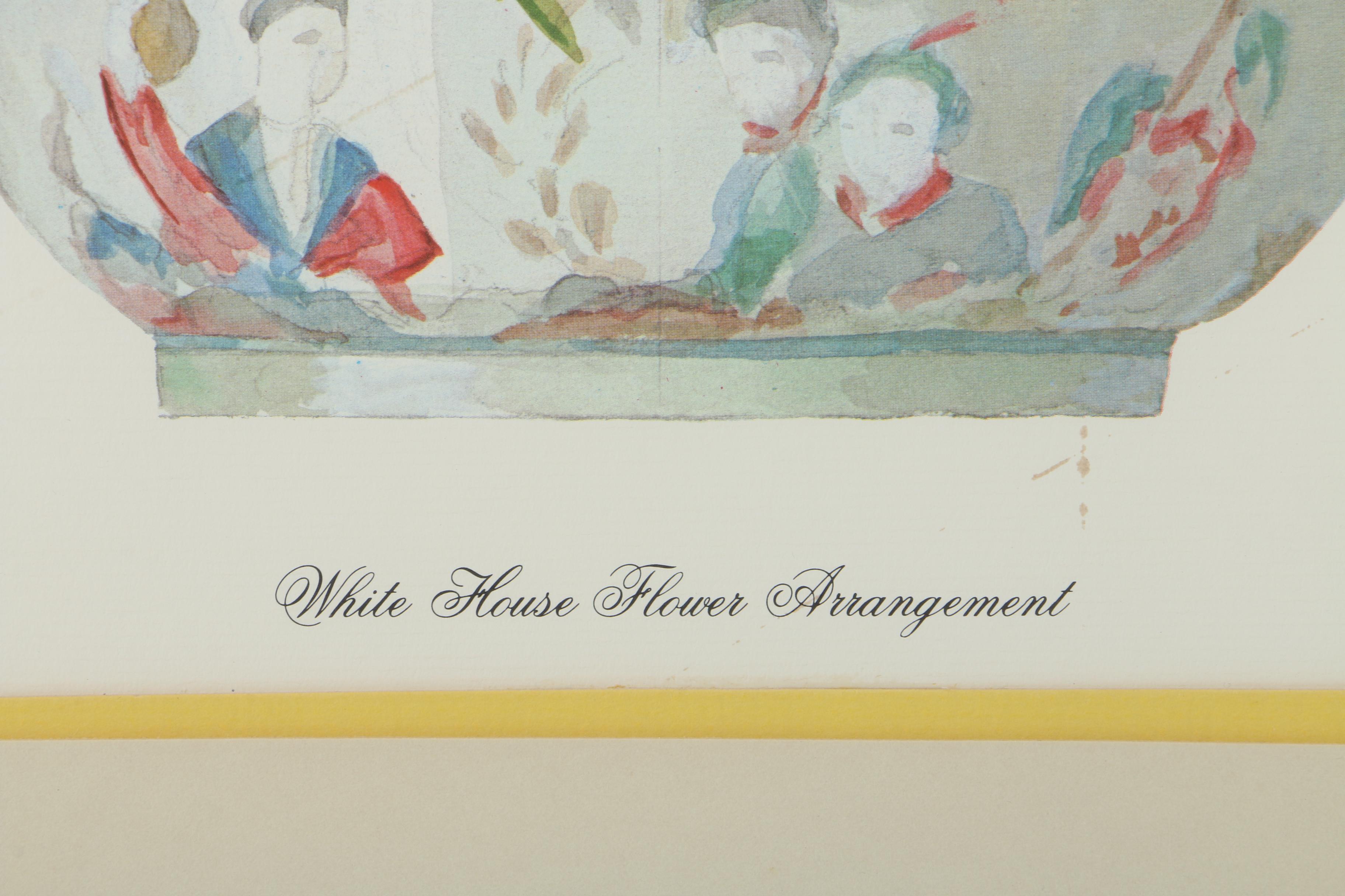 Offset Lithograph Prints After Harold Sterner "White House Flower Arrangement"