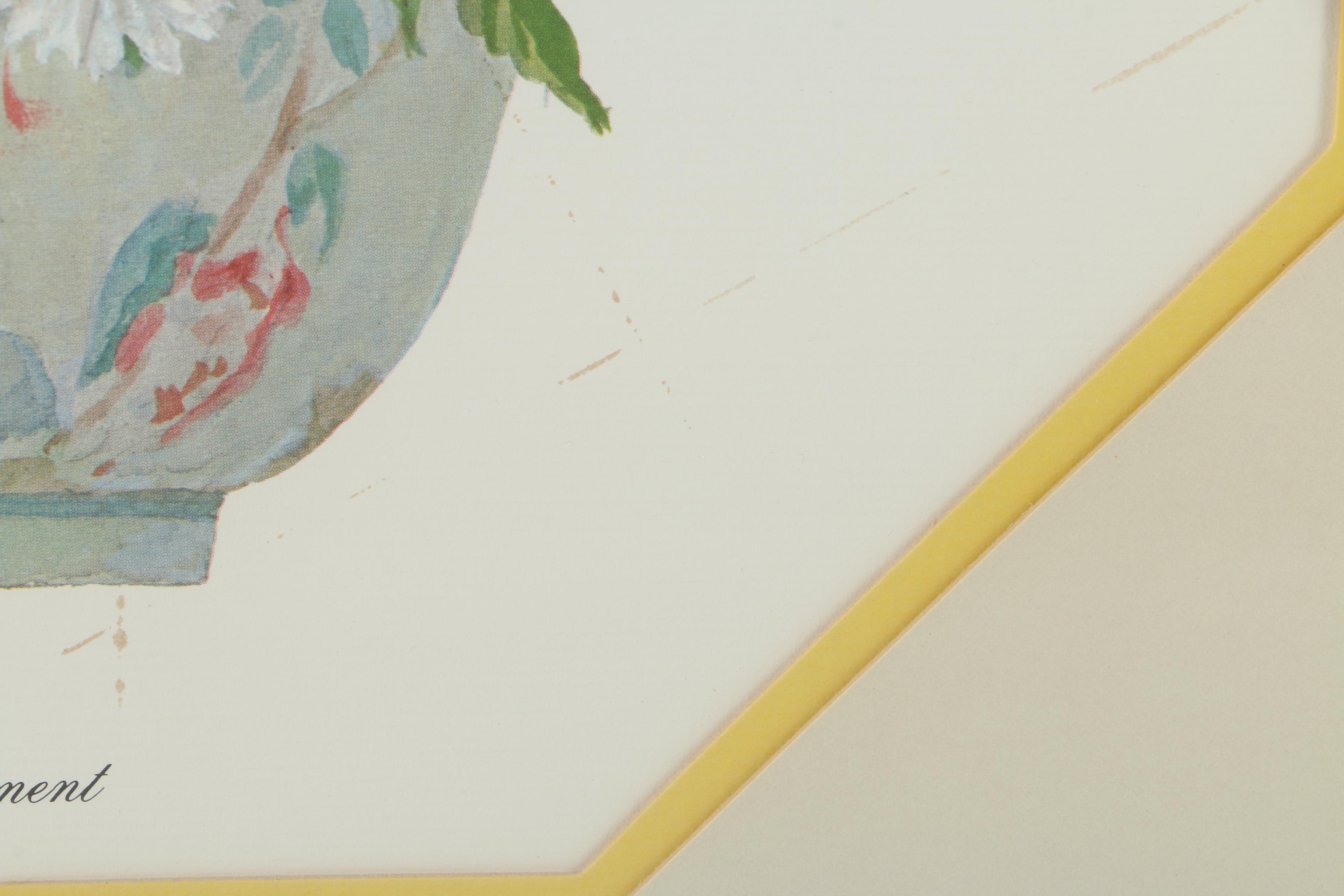 Offset Lithograph Prints After Harold Sterner "White House Flower Arrangement"