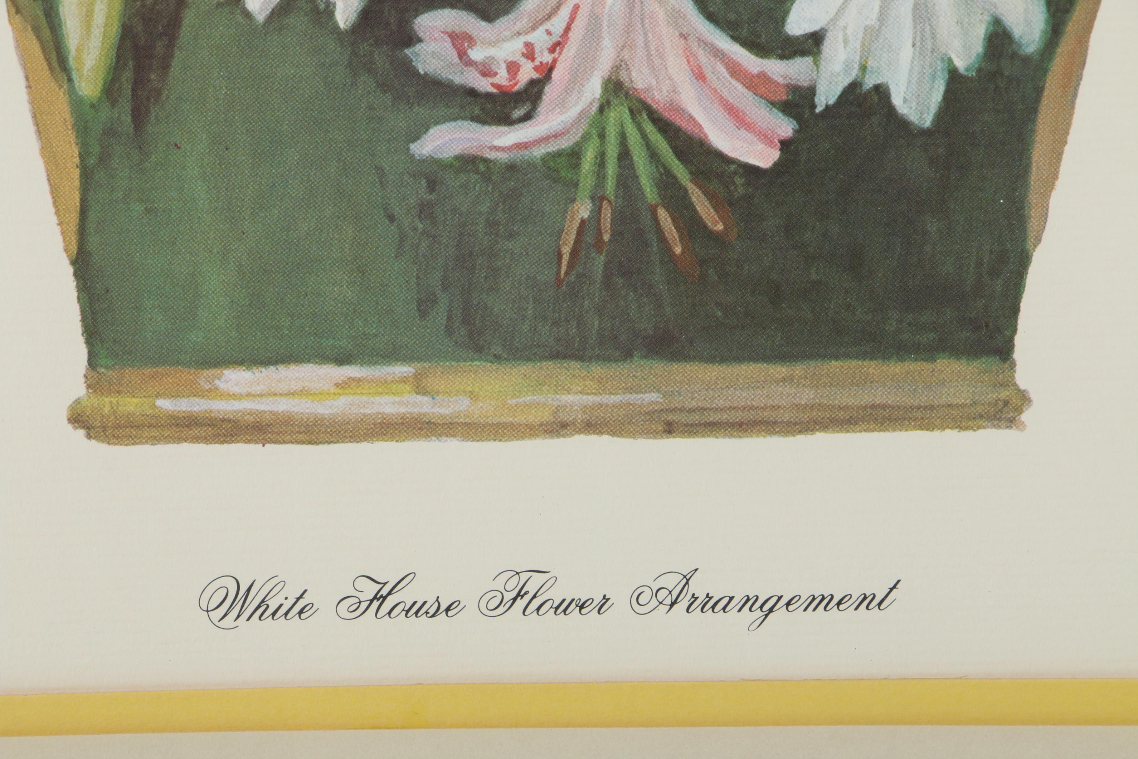 Offset Lithograph Prints After Harold Sterner "White House Flower Arrangement"