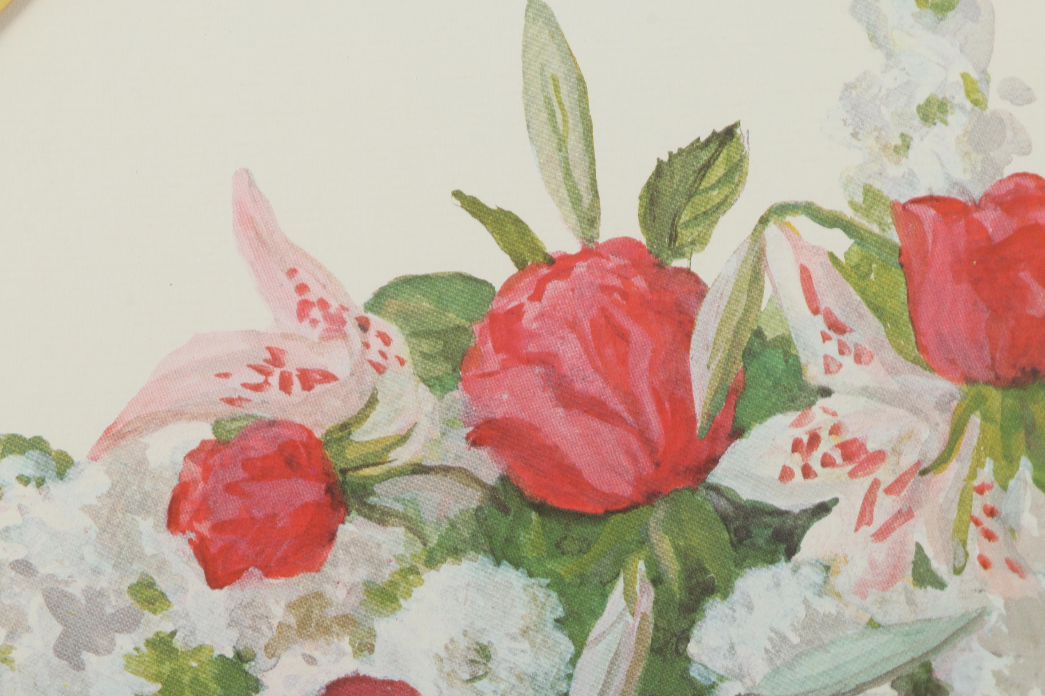 Offset Lithograph Prints After Harold Sterner "White House Flower Arrangement"