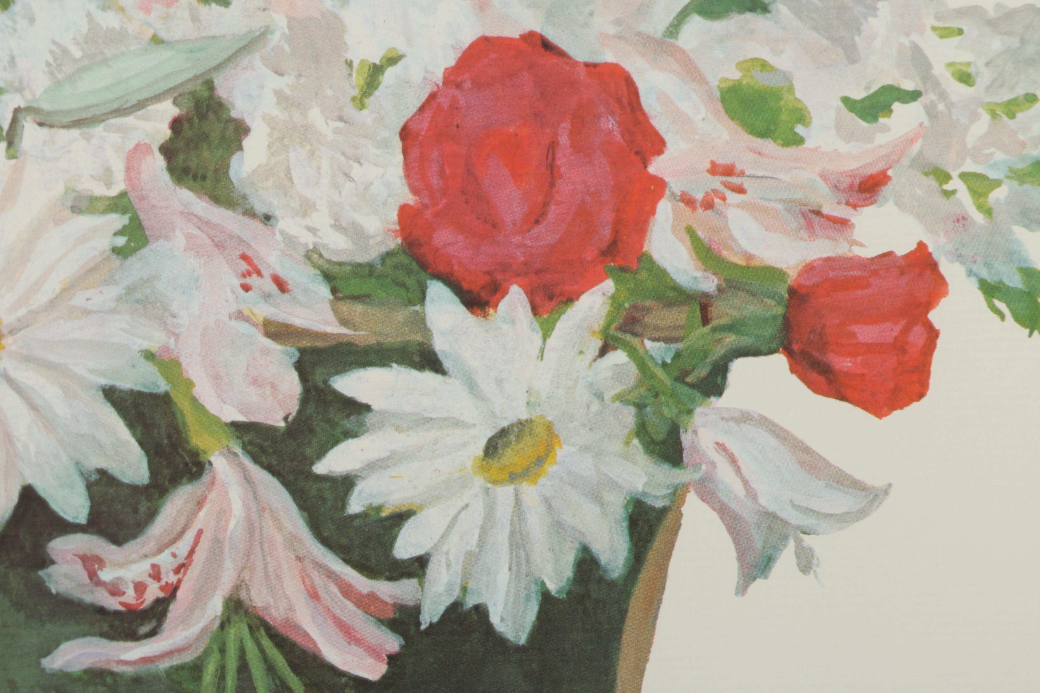 Offset Lithograph Prints After Harold Sterner "White House Flower Arrangement"