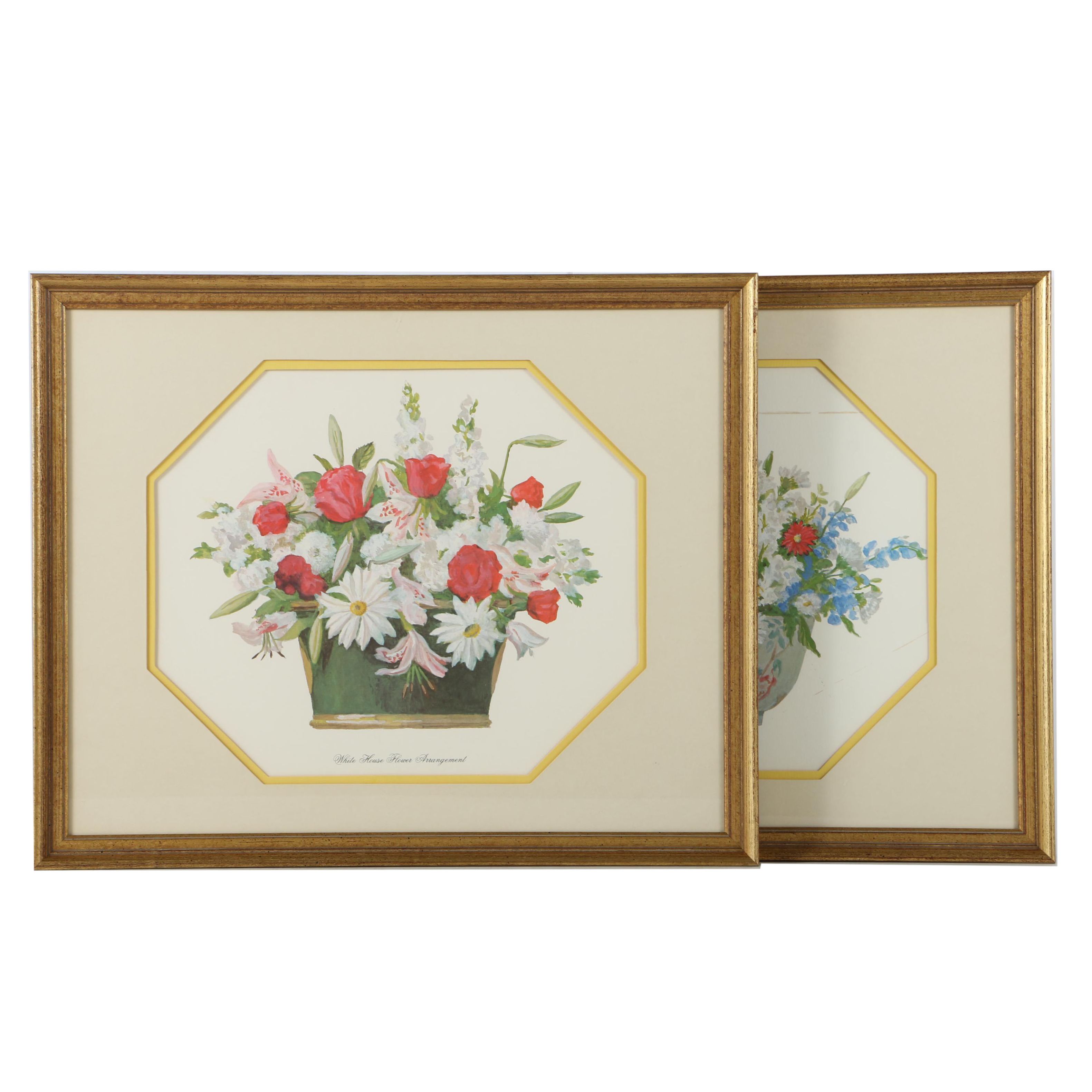 Offset Lithograph Prints After Harold Sterner "White House Flower Arrangement"