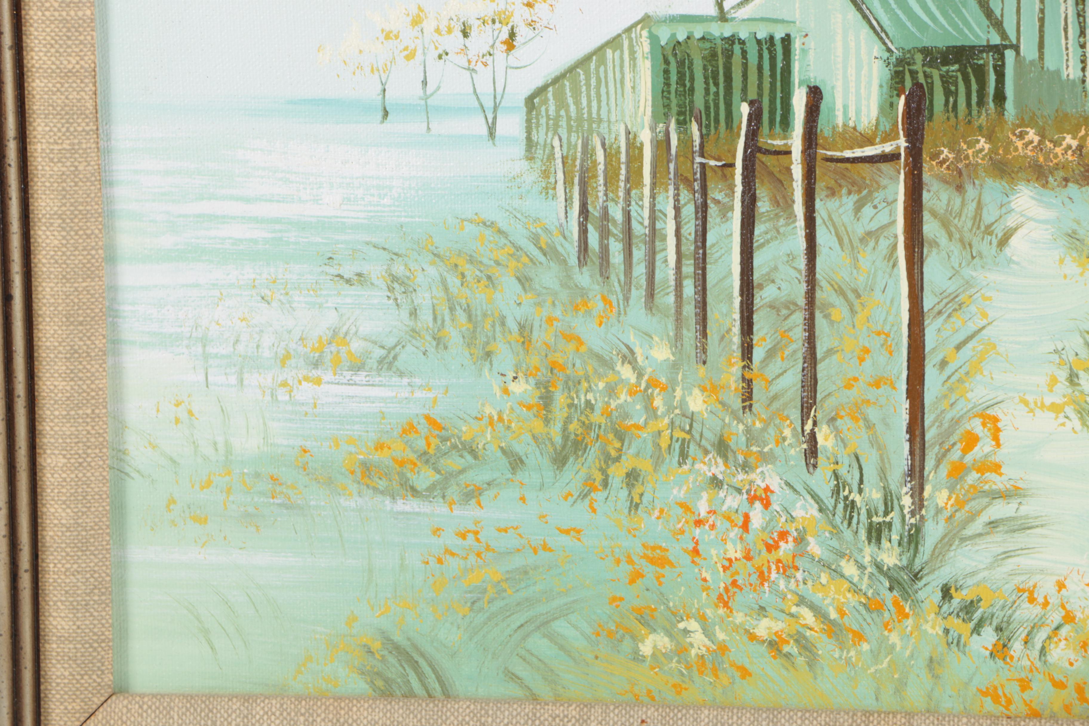 Bauer Oil Painting on Canvas of a Barn