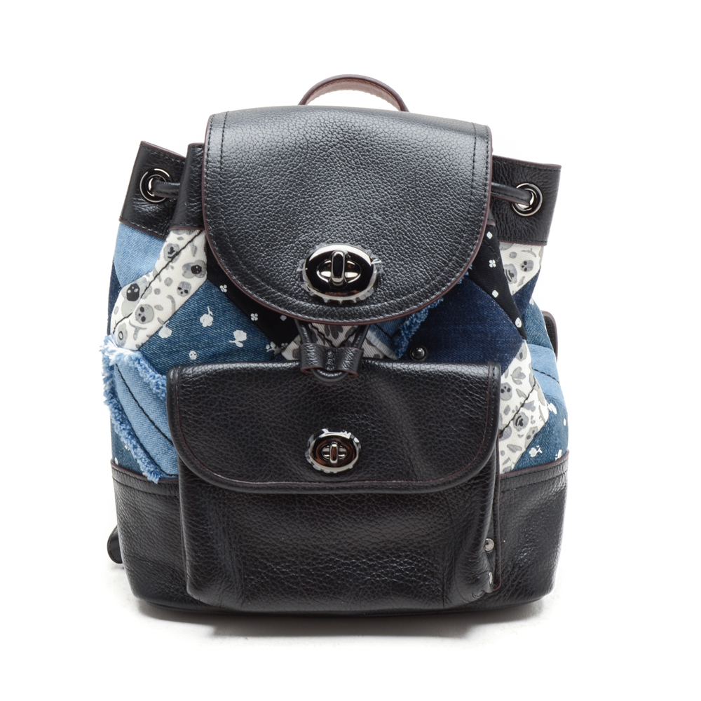 Coach Denim Patchwork Mini Backpack